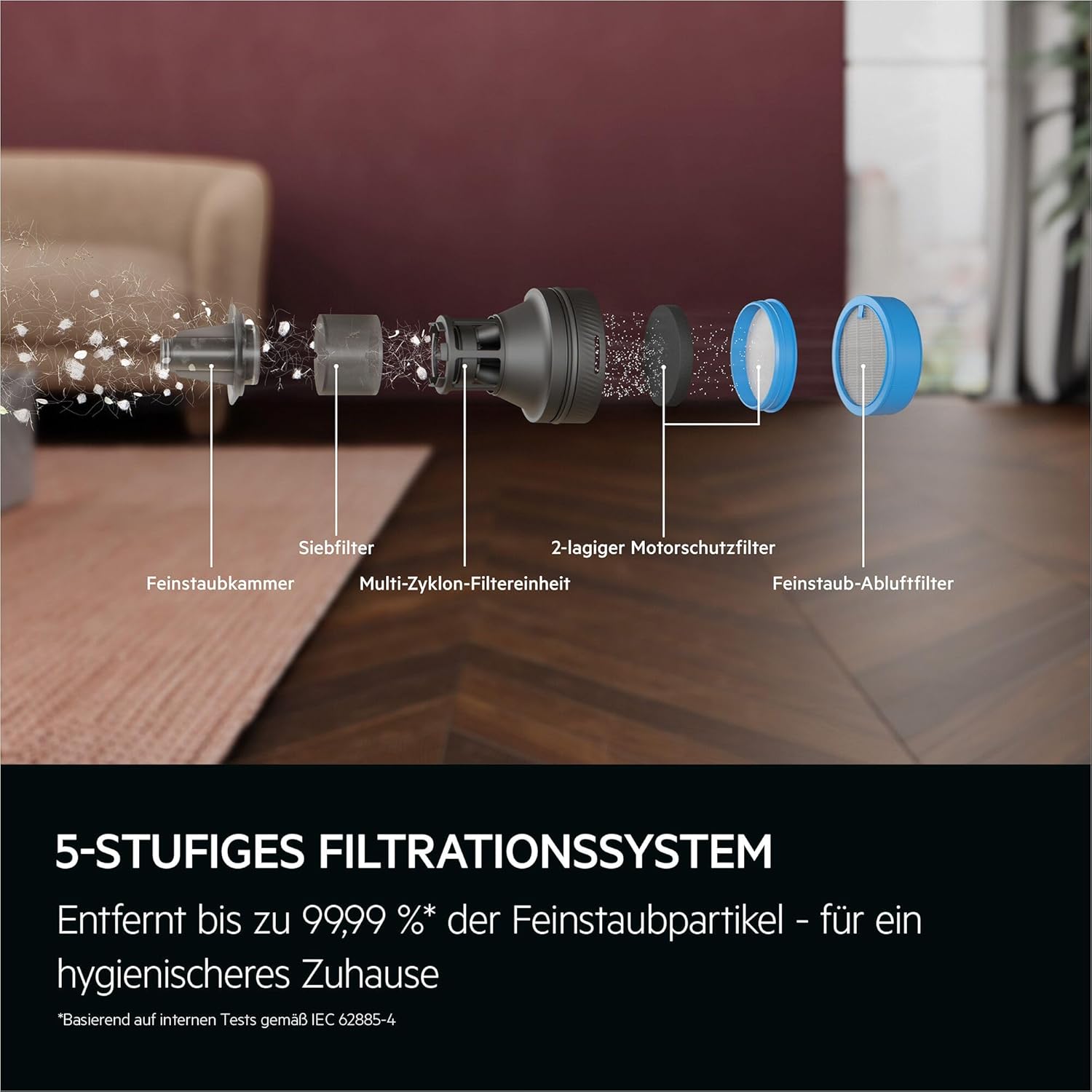 AEG Ultimate 8000 Akku-Staubsauger mit Saugstation von Stiftung Warentest mit GUT (2,5), Auto-Modus, 5-Stufen-Filtration, für Hartboden, Teppich, 25 V Akku wechselbar, 400 ml, Dunkelgrau, AP83AB25DG – Bild 11