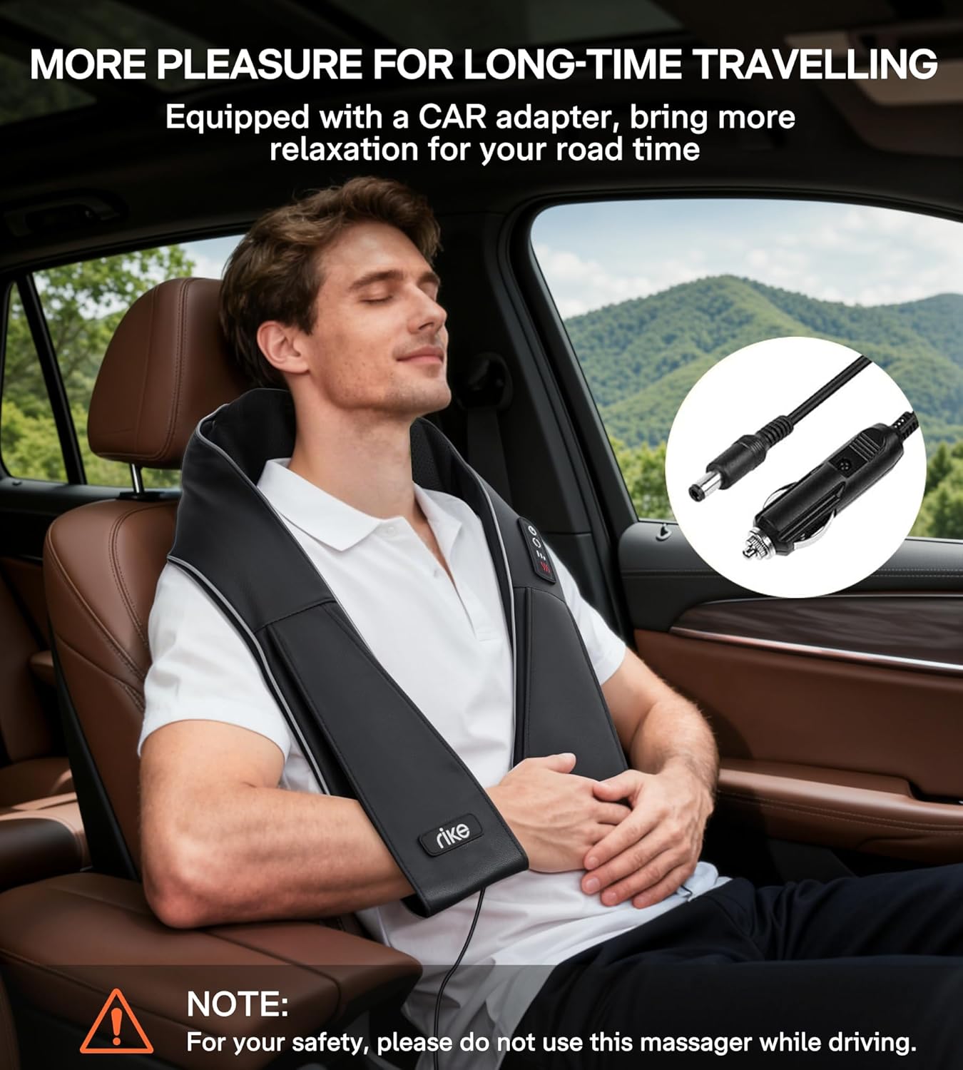Nackenmassagegerät mit Wärme, Shiatsu-Schultermassagegerät für Nacken und Rücken, 3 Intensitäten, bidirektionale Rotation, Entspannungsgeschenke für Damen und Herren, Zuhause, Büro – Bild 6