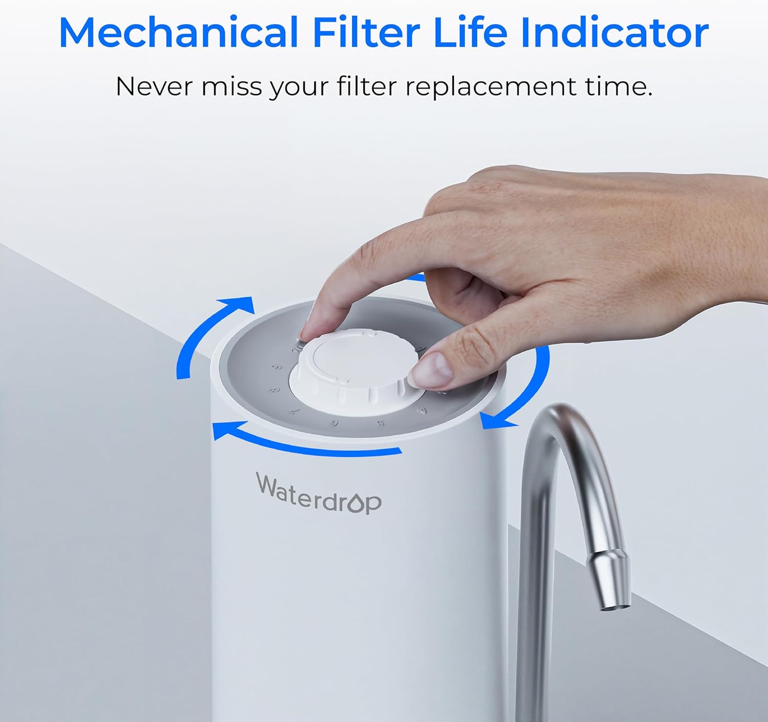 Waterdrop WD-CTF-05 Aufsatzwasserfilter, 4000 Gallonen Leitungswasserfilter mit Filterlebensdauer-Erinnerung, reduziert Schwermetalle, schlechten Geruch und 99 % Chlor (1 Filter im Lieferumfang enthalten) – Bild 7