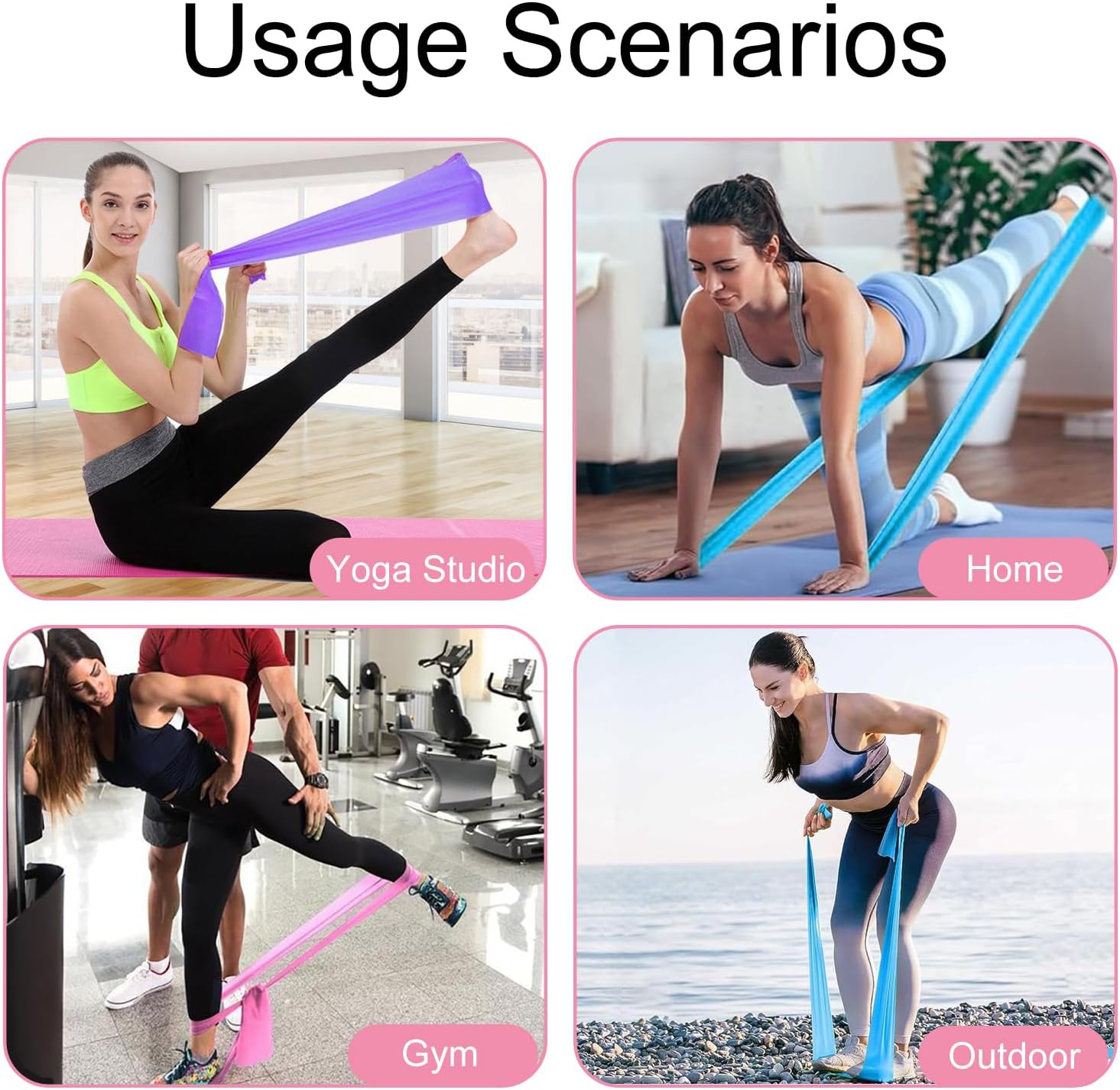 2er-Set Fitnessband & Widerstandsband – Latex-Widerstandsbänder für Ganzkörpertraining, Fitnessbänder, Widerstandsbänder, Widerstandsbänder, ideal für Anfänger – Bild 6