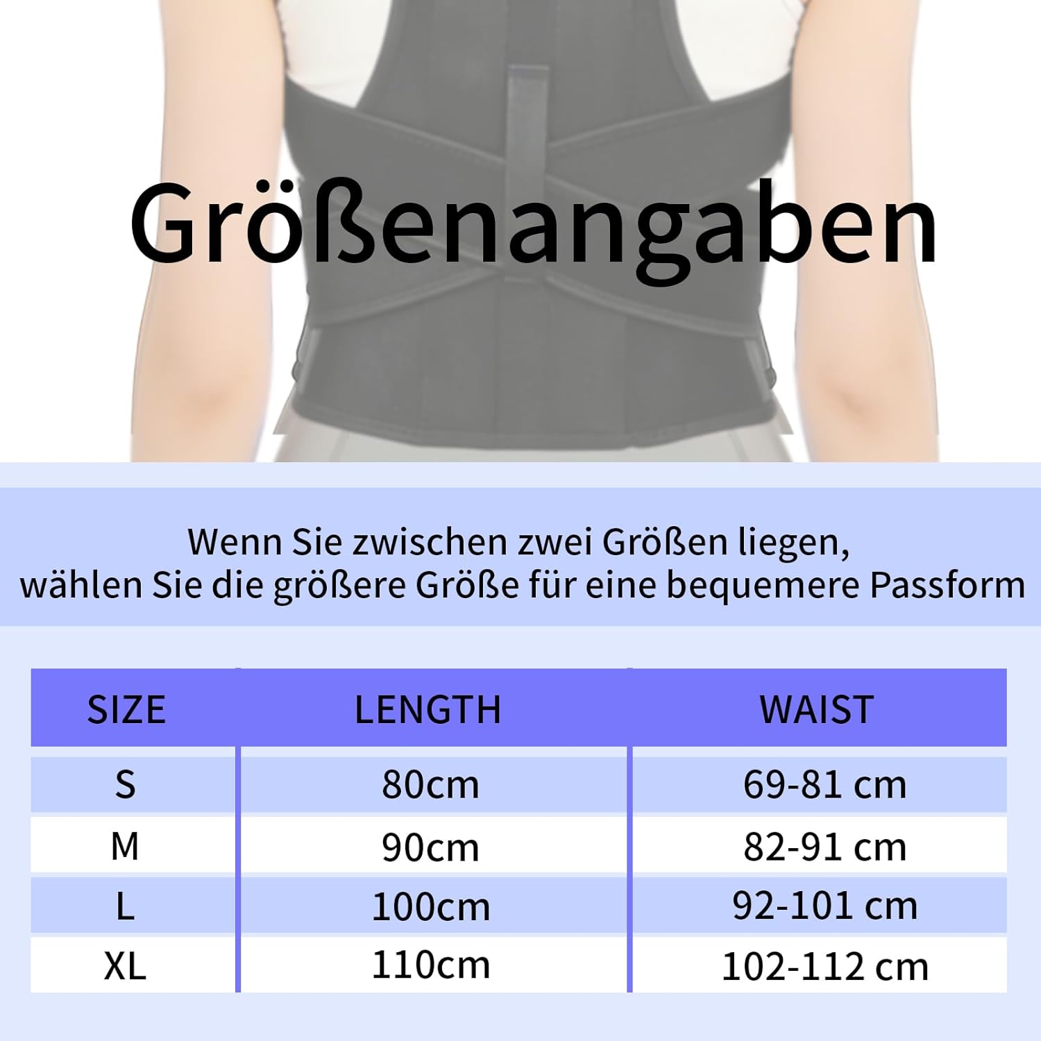 FOSER Rückenglätter, Haltungskorrektur für Männer und Frauen, Rückenstützgürtel (M), hautfreundlich und atmungsaktiv, verstellbarer Haltungstrainer, Rückengurt, für Schulter, Nacken, Rückenstütze (M) – Bild 6