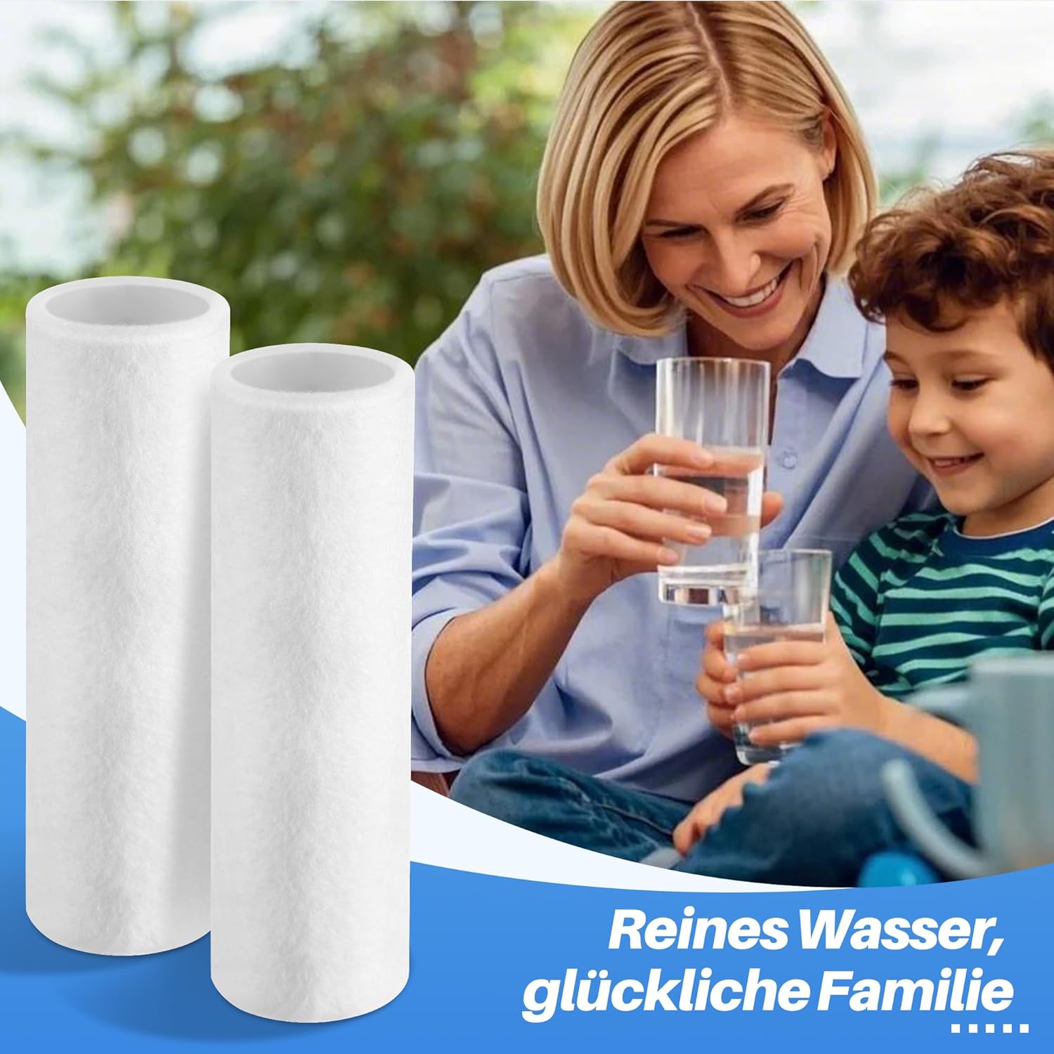 Enhon 2 Stück Ersatzfilter 80 µm, kompatibel mit Grünbeck Wasserfilter FS 1, hochwertige Wollfaser, kompatibel mit Grünbeck Geno Feinfilter FS 1, Hauswasserfilter Ersatzkerzenfilter, ohne Schutzglocke – Bild 7