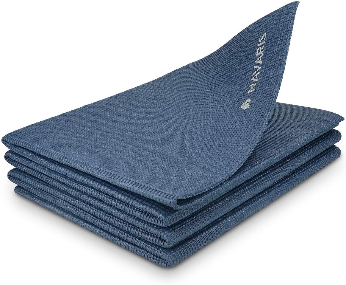 Navaris faltbare und rutschfeste Yoga-Reisematte, 4 mm, auch für Fitness, Sport, Pilates, Gymnastik, verschiedene Farben