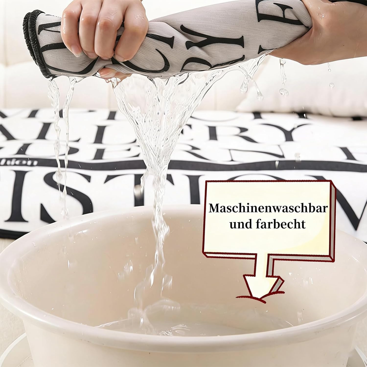 Stuhlkissen 40 x 40 cm, weiches bequemes rutschfestes Sitzkissen Stuhl, waschbare Sitzpolsterung, halbrundes Sitzkissen für Stühle in Haus und Garten, Büro (Weiß 1) – Bild 6