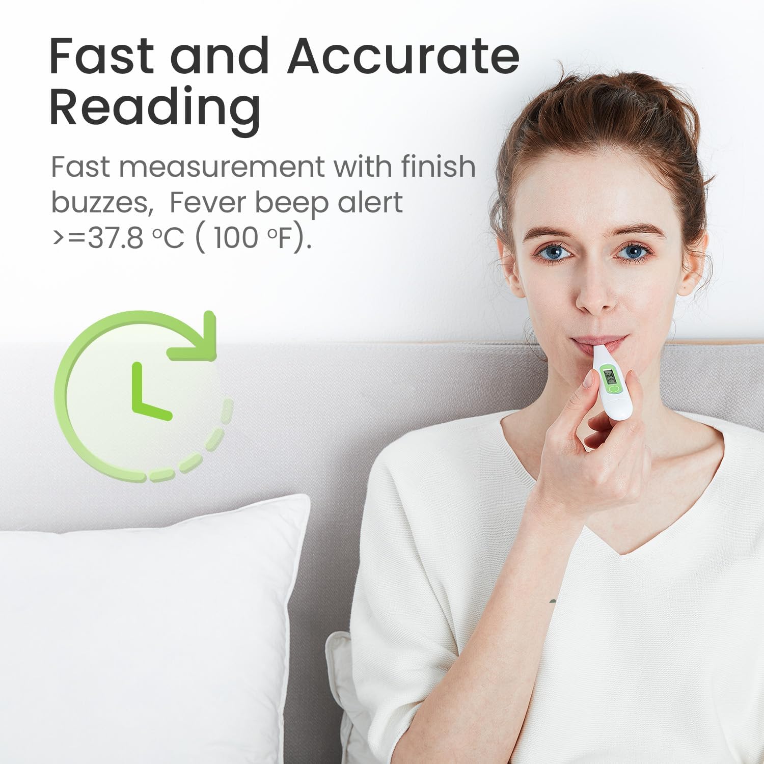 Femometer Digitales Fieberthermometer, genaues und schnelles Ablesen, wasserdichte Sonde, digitales Fieberthermometer, am besten zum Ablesen und Überwachen der Fiebertemperatur für Babys, Kinder und Erwachsene – Bild 2