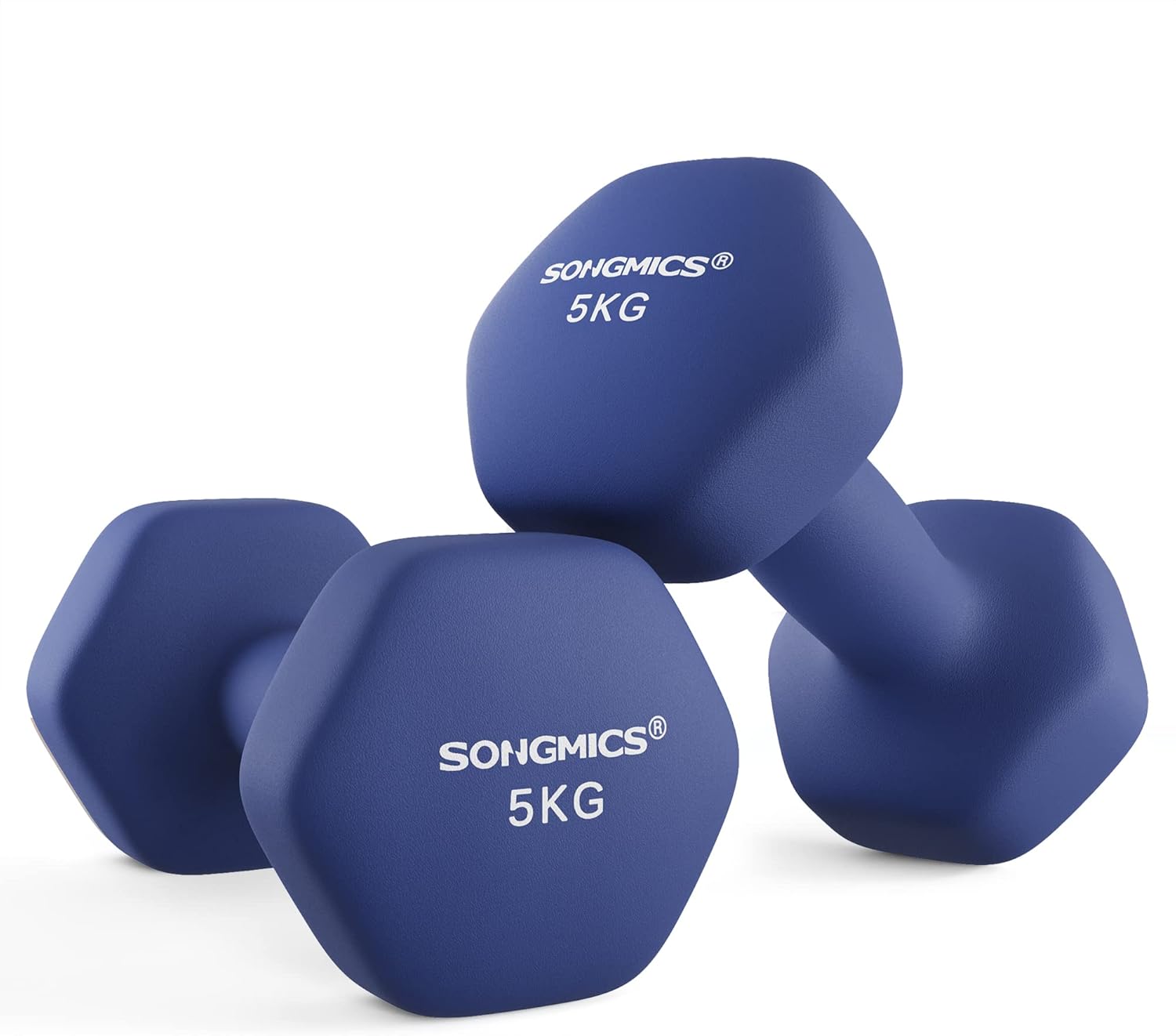 SONGMICS Hanteln 2er Set Hanteln Set Hanteln Hexagon Neoprenbeschichtung Krafttraining Workout Fitness Training Zuhause