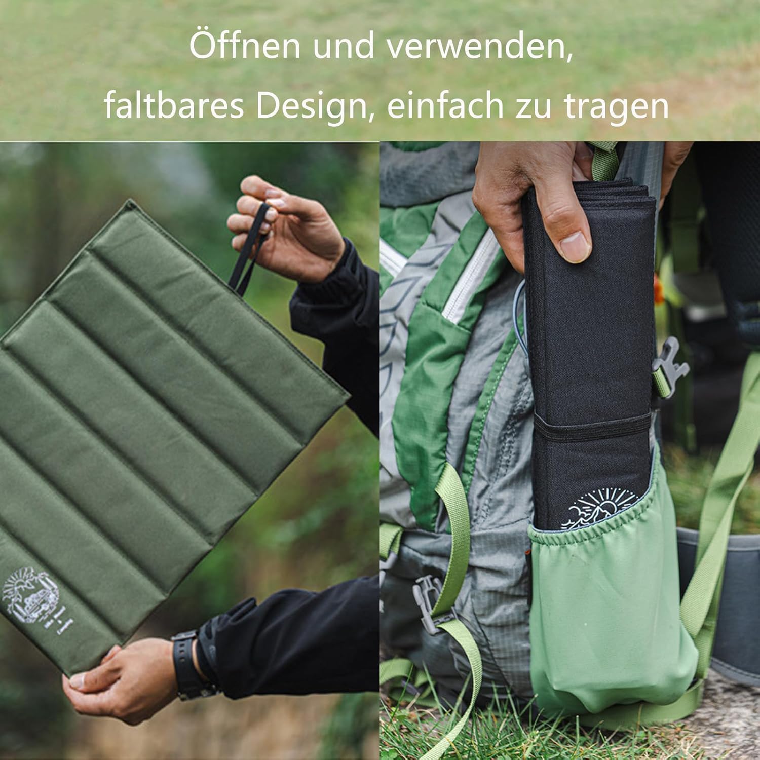 Sitzkissen Outdoor, 2 Stück Sitzunterlage Outdoor Sitzmatte 43 cm x 32 cm Thermo Unterwegs Wasserdicht Isoliertes zum Mitnehmen Kinder und Erwachsene, Stadion Garten Camping – Bild 3
