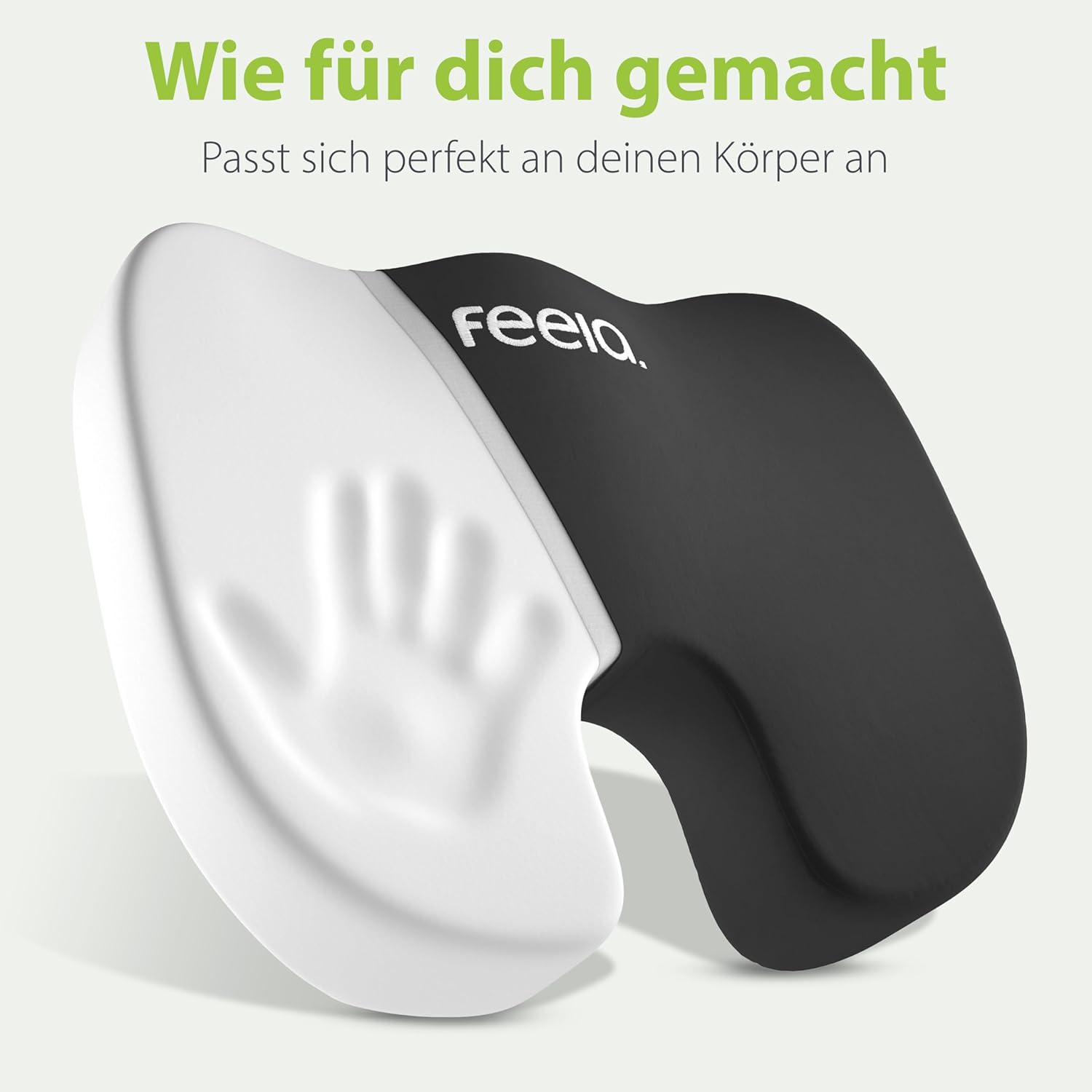 Feela. Orthopädisches Autositzkissen (3 Härtegrade) Testsieger – Keilkissen für Autos – Besserer Sitzkomfort und Entlastung des Steißbeins – Autositzerhöhung, Fahrersitzkissen (weich) – Bild 7