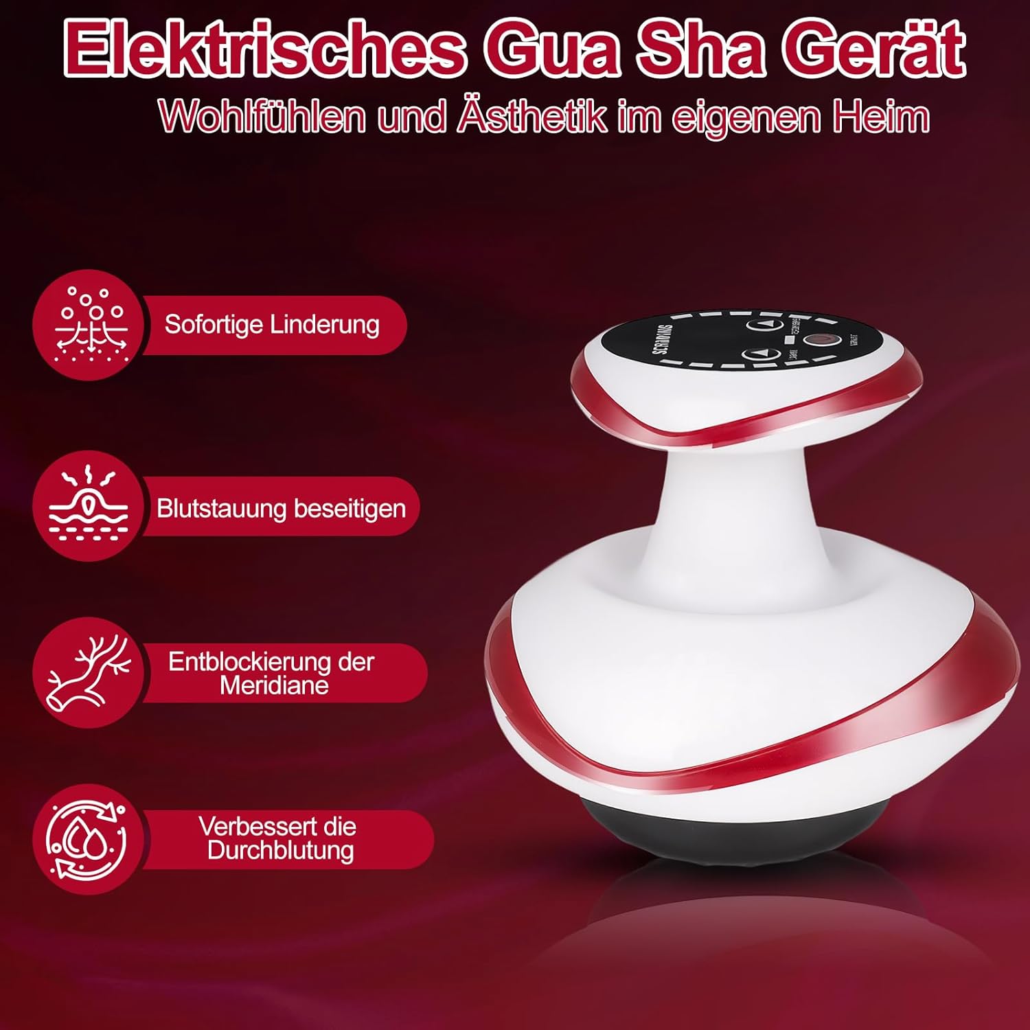 4-in-1 elektrisches GuaSha-Massagegerät – 6 Stufen Anti-Cellulite-Gerät, elektrisches Schröpfgerät mit Wärmefunktion, kabelloses Design-Vakuum-Massagegerät, Schröpfmassagegerät für eine bessere Durchblutung – Bild 3