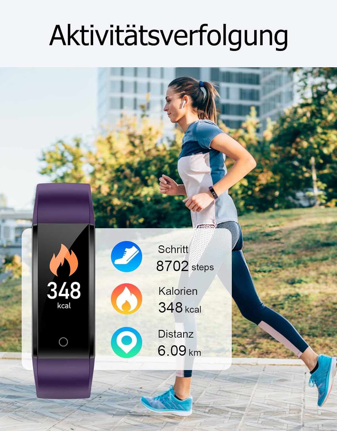 GRV Schrittzähler Uhr Ohne Bluetooth/Ohne Handy für Damen Herren Senioren Kinder,Fitness Tracker Fitnessuhr mit Schrittzähler Kalorienzähler,Schlafüberwachung Aktivitätstracker für Gehen Laufen – Bild 3