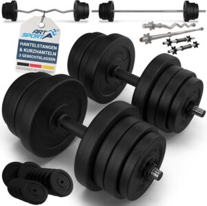 ArtSport 3-in-1-Hantelset mit 2 Han...