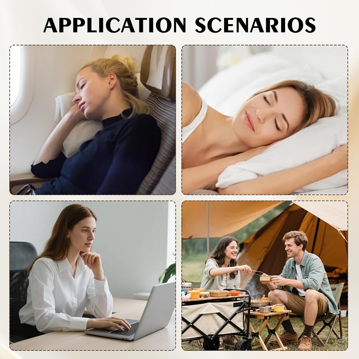 Nackenmassagegerät kabellos mit Wärme, U-förmiges Nackenmassagegerät aus Memory-Schaum, elektrisches Nackenmassagegerät mit Tiefenknetfunktion – für Reisen, Auto, Büro und Zuhause – Bild 7