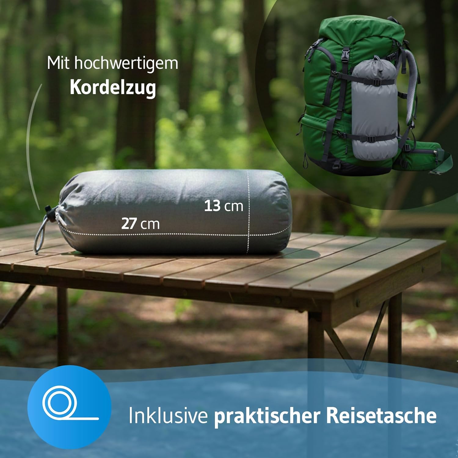 Third of Life Reisekissen aus Memory Foam, kleines Kissen für Flugzeug, Auto, Camping, ergonomisches Nackenkissen, Legar mit Tasche, Reisekissen für Allergiker geeignet, Reisekissen 25 x 30 x – Bild 6