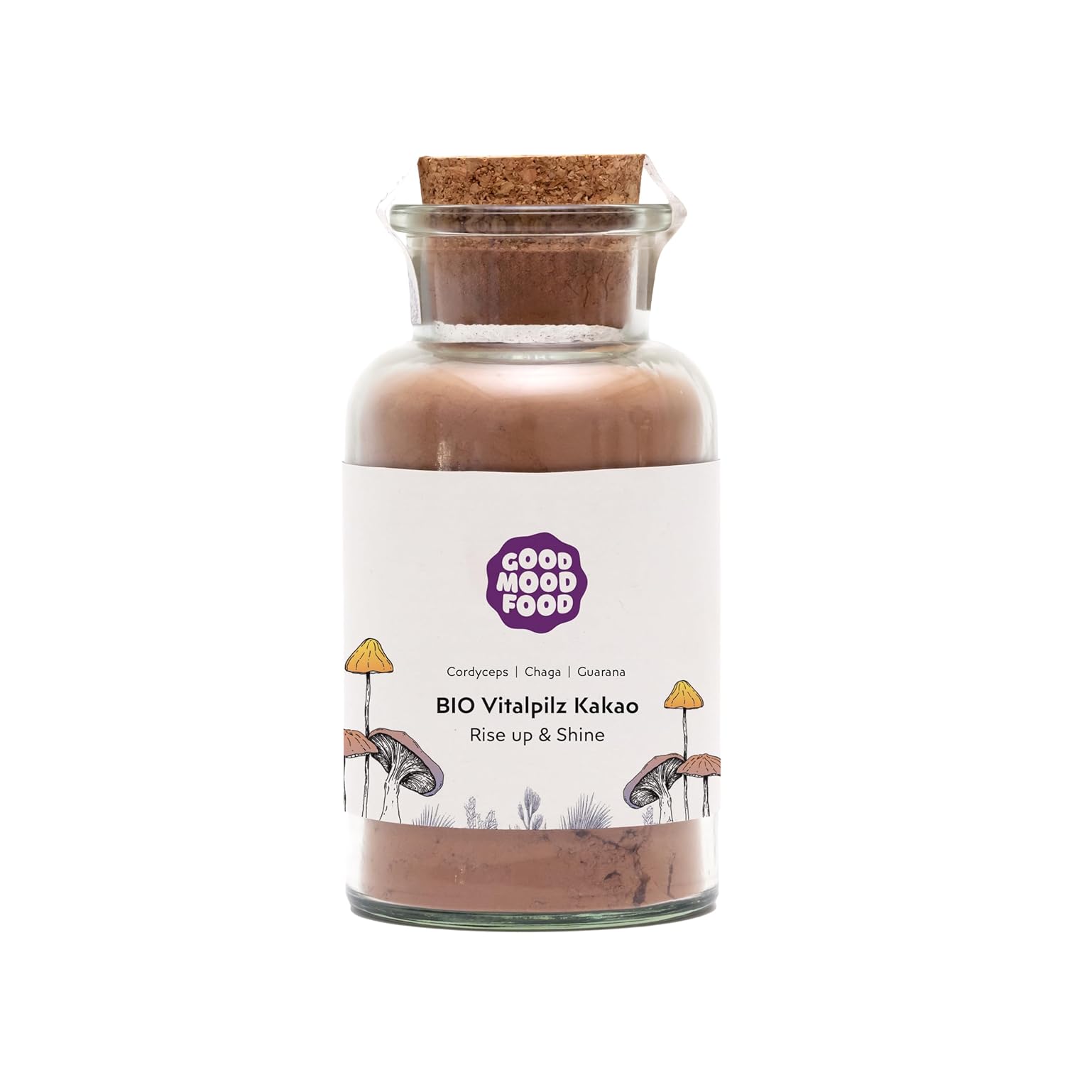 Goodmoodfood Bio-Vitalpilz Rohkakao Rise Up & Shine 180 g – Nachhaltig & Vegan – Energiequelle – Wellness & Gesundheit