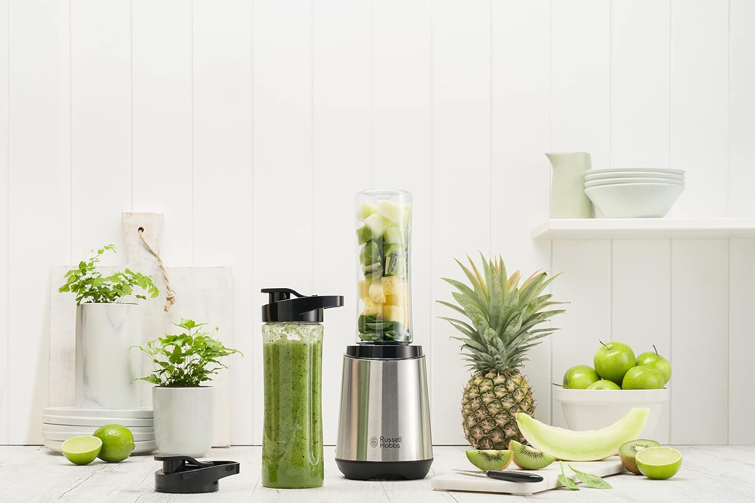 Russell Hobbs 23470-56 Mix&Go Steel Mixer/Standmixer, Smoothie Maker (300 Watt), Edelstahl, inklusive 2 Trinkflaschen, 600 ml – Bild 7