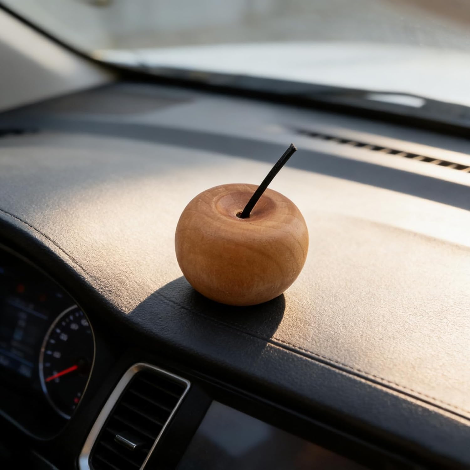 Diffusorkugel für ätherische Öle aus Naturholz, handgefertigte Aromatherapie-Dekoration aus massivem Holz für Zuhause, Büro und Auto, 48 x 35 mm, 5 Stück (Ahornapfel) – Bild 6
