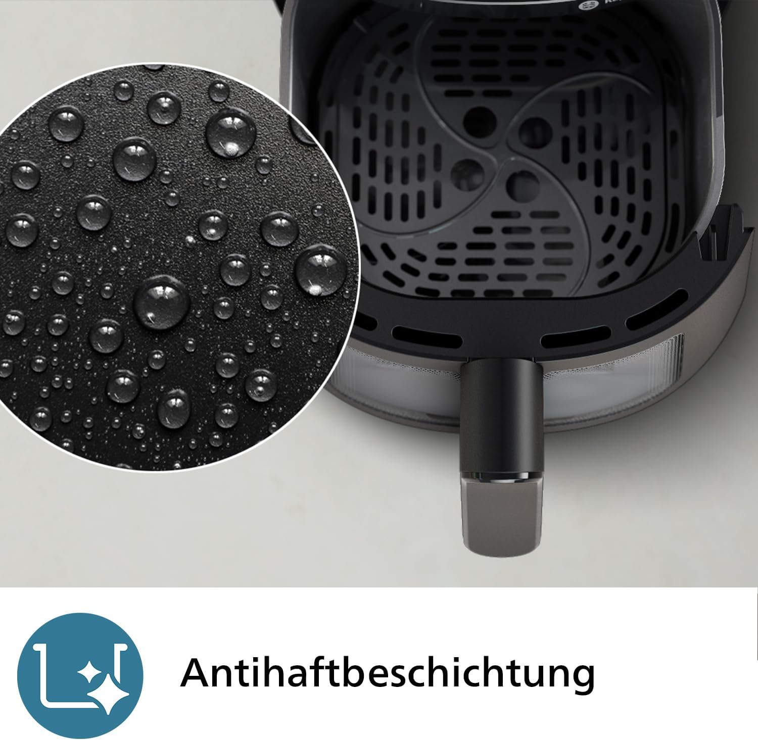 Philips Airfryer 2000-Serie – Standard-Heißluftfritteuse mit 6,2 l Fassungsvermögen, Sichtfenster, RapidAir-Technologie, 90 % weniger Fett, leicht zu reinigen, Touchscreen, energie- und platzsparend (NA230/00) – Bild 8