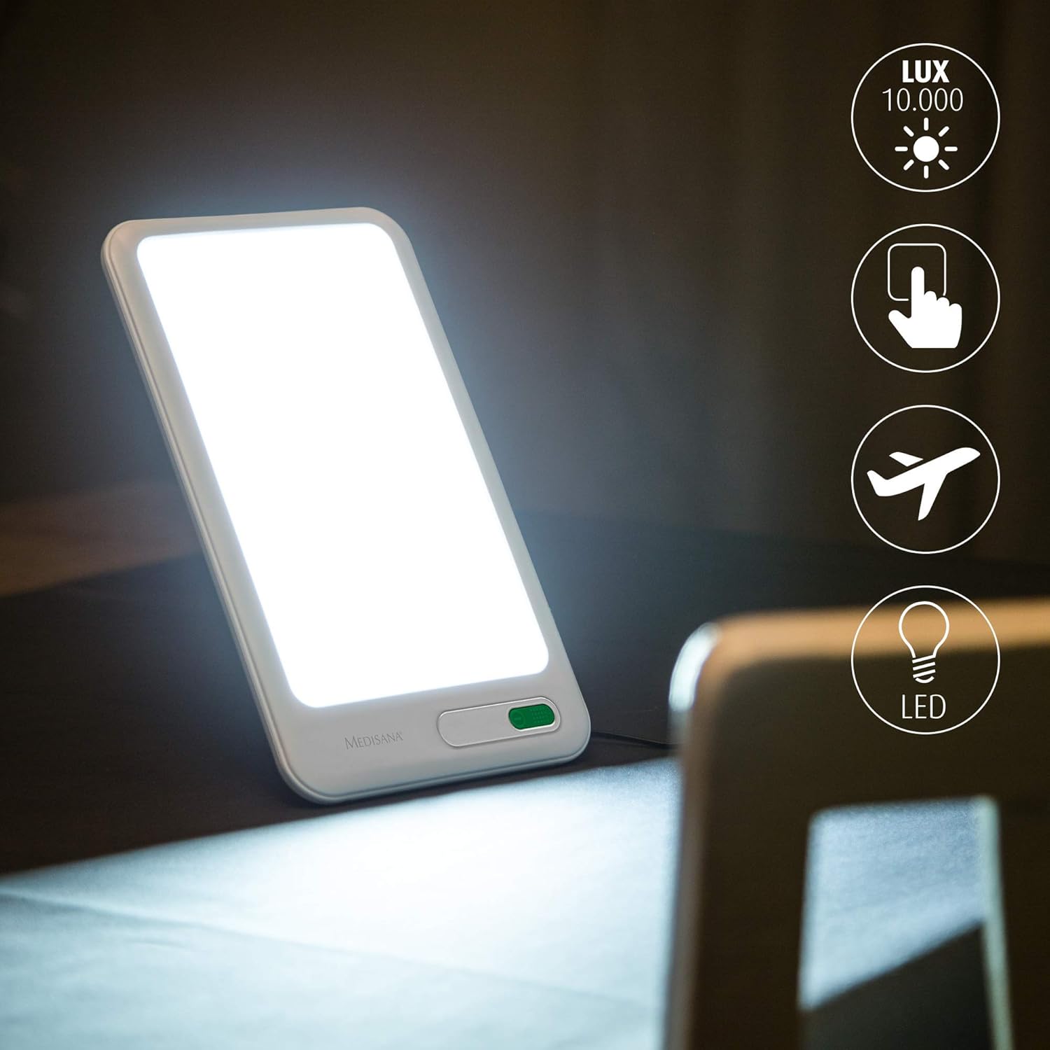 Medisana LT 460 Energielicht LED 12W LT 460, Energielicht, 10000 lx, LED, 12 W, Tageslicht, Schlafzimmer, Wohnzimmer – Bild 7