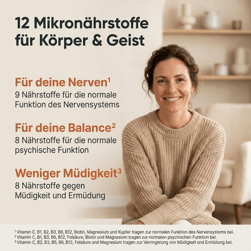Ruhepuls – Innerer Frieden für Ihr Nervensystem¹ | Ashwagandha-Komplex | Harmonie-Balance | Entspannung | Gute Laune | Ashwaganda, Passionsblume & mehr | Nervenfutter-Geschenk – 30 Tabletten – Bild 2