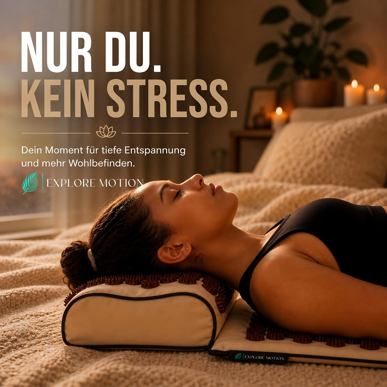 Akupressurmatte 6-in-1 Premium Set - Sandstone Edition | Rücken- und Nackenmassage gegen Stress und Verspannungen | Mit Kissen, zusätzlicher Matte, Massageball und Tasche – spüren Sie den Unterschied! – Bild 8