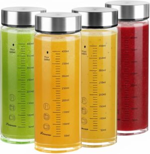 Glasflasche 500 ml mit Deckel – 4...