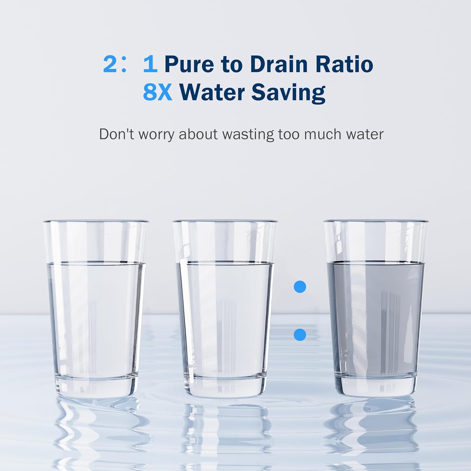 Frizzlife Umkehrosmose-System, 600 GPD, Entkalkungssystem RO-Untertisch-Wasserfilter, 2:1 rein zum Abfluss, reduziert TDS, ohne Tank, BPA-frei, PX600 – Bild 7