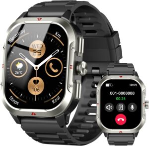 Militär Smartwatch Herren Damen 2,...