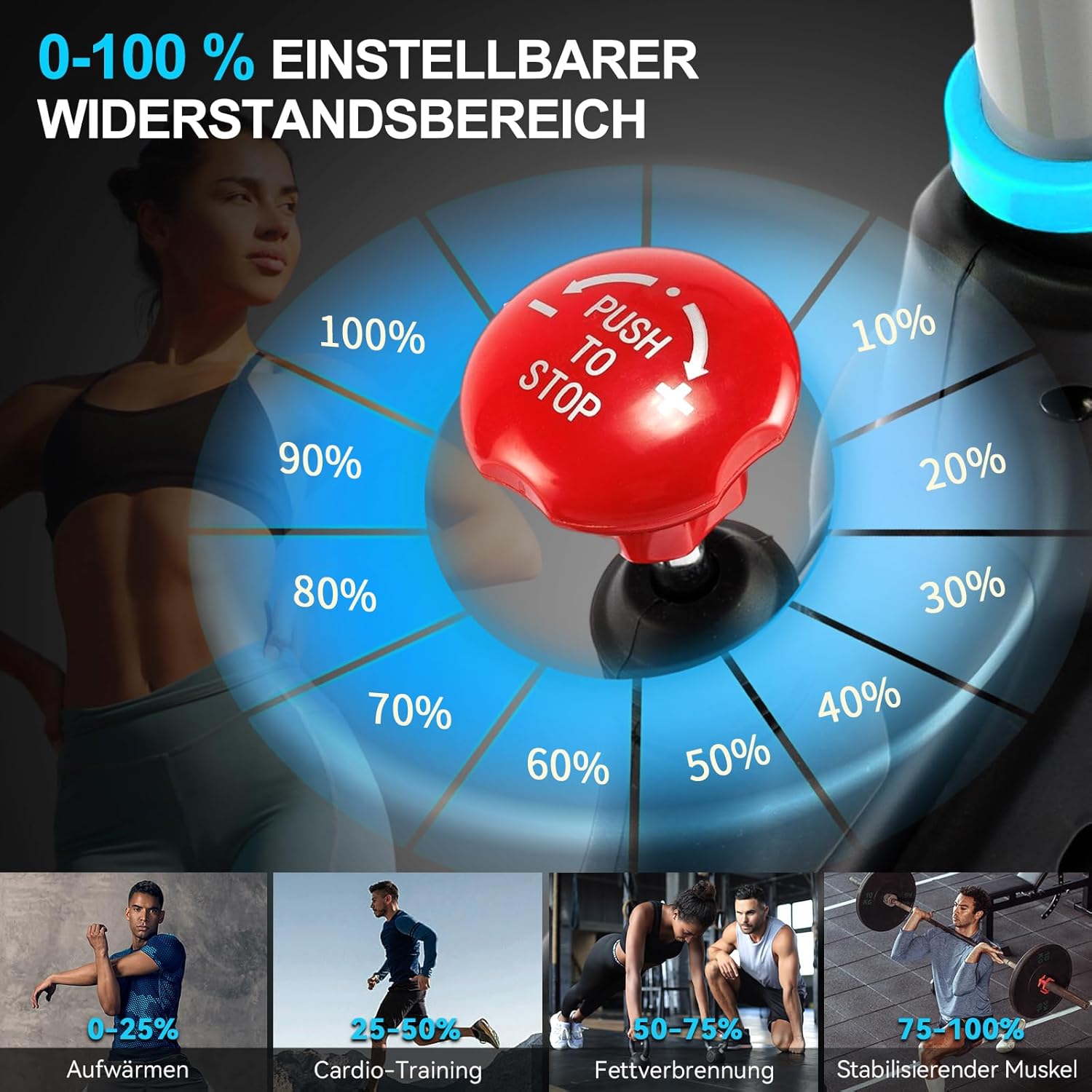 Heimtrainer mit App, Advamsoler Leises Ergometer Heimtrainer Fahrrad mit LCD-Monitor & Tablet-Halterung, Indoor Cycling Spinning Bike für Cardio-Training zu Hause, bis 160 kg – Bild 3