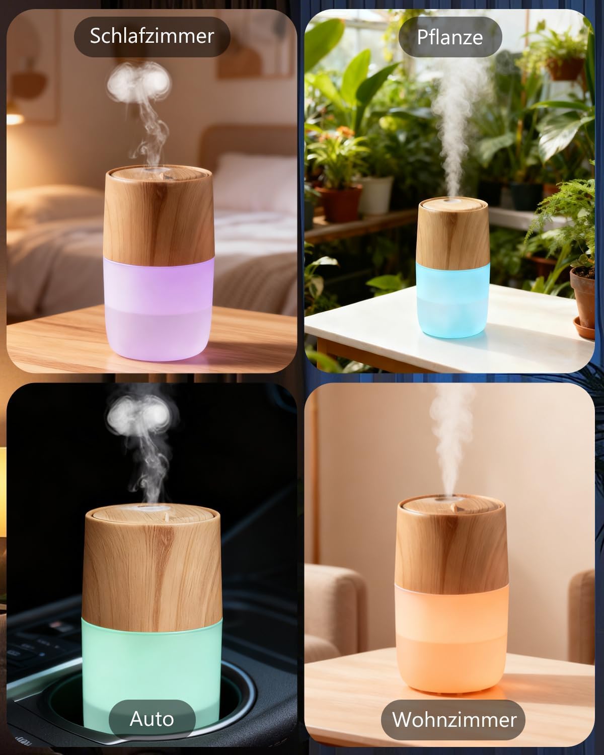 300 ml Aromadiffusor mit Quallenspray, Aromatherapie-Diffusor für ätherische Öle, automatische Abschaltfunktion, 7-Farben-LED-Licht, leiser Luftbefeuchter für Zuhause, Büro – Bild 7