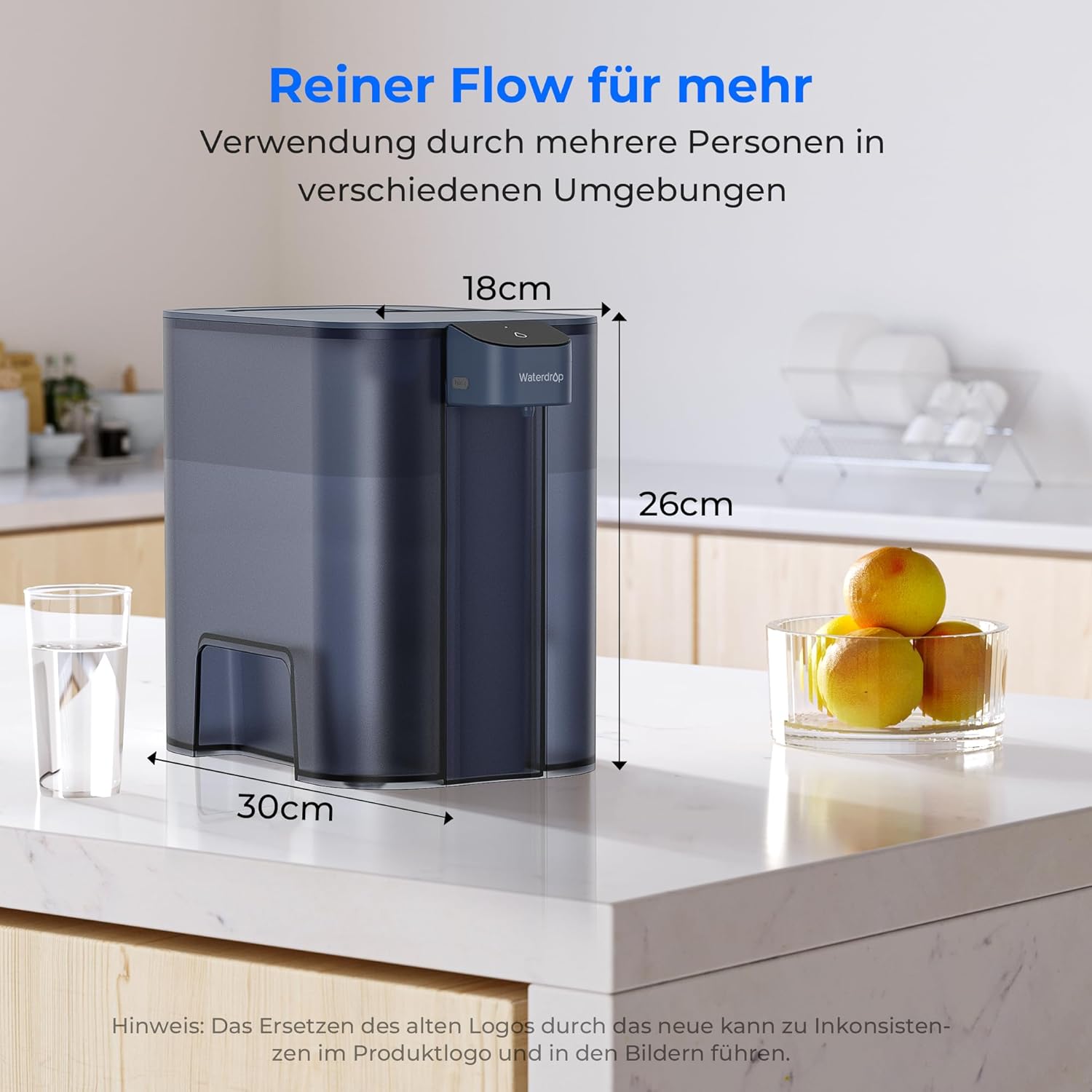 Waterdrop Mega Instant elektrischer Wasserfilterkrug mit 3-Monats-Filter, 6 l Wasserfilterkrüge, reduziert Chlor, Blei, Quecksilber, PFAS, PFOA/PFOS, 757 Liter, blau – Bild 3