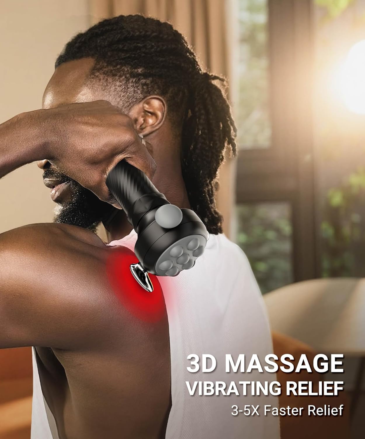HYAKO Pro Max Professionelle Massagepistole – 3,5 mm Amplitude Tiefengewebe-Massagegerät, Vibrationstherapie für Sportler zur vollständigen Körpererholung, Geschenk (Grau) – Bild 4