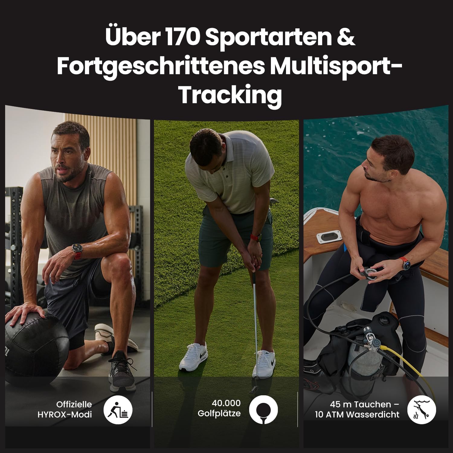 Amazfit Balance 2 Smartwatch 47 mm 1,5 Zoll AMOLED-Saphirglas, Offline-Karten, Dualband-GPS, 21 Tage Akkulaufzeit, 170+ Sportmodi, Hydrox- und Golfmodus, Herzfrequenz- und Schlaf-Tracking für Android und iPhone – Bild 4