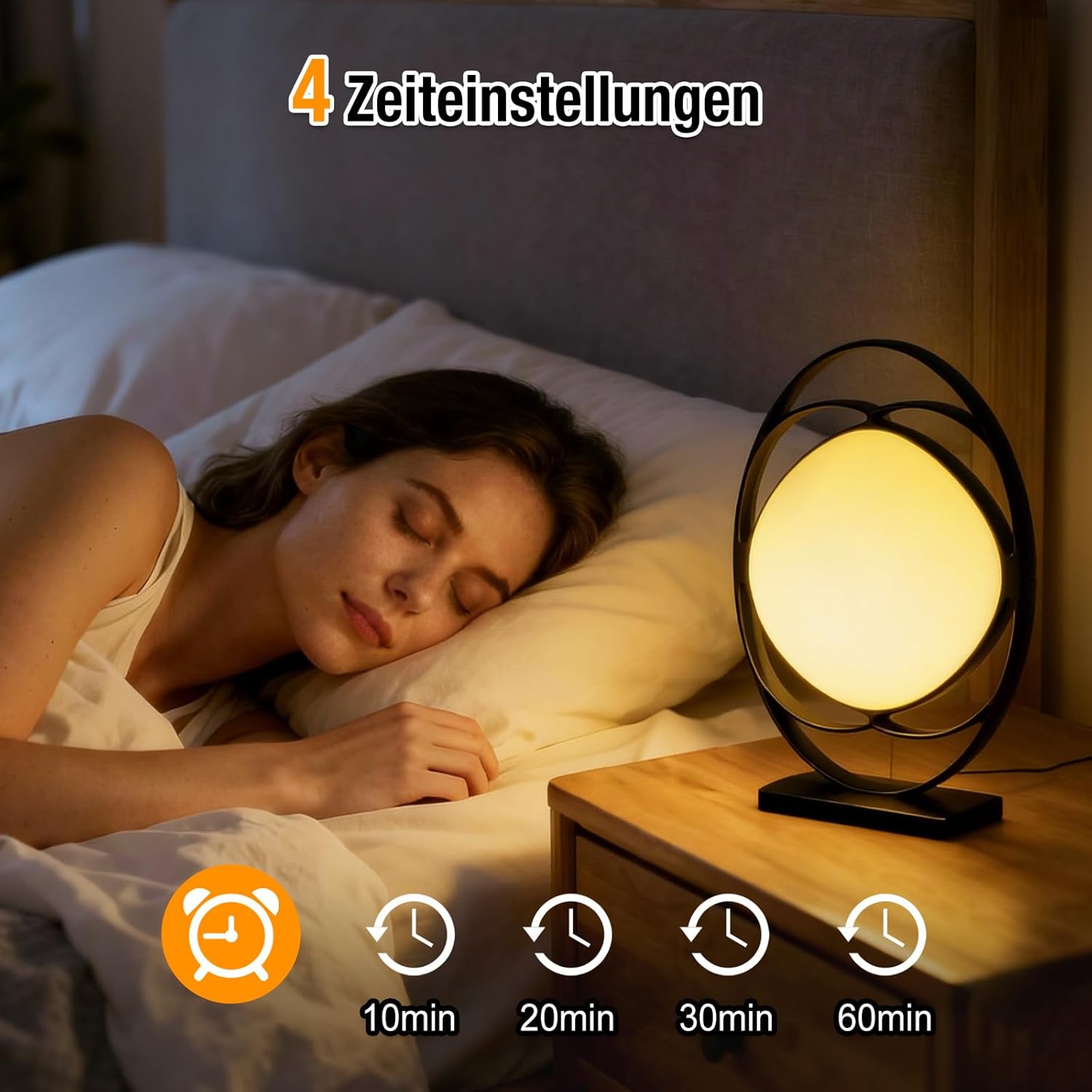 Tageslichtlampe 15000 Lux, Tageslichtlampe mit 3 Farbtemperaturen, 5 Helligkeitsstufen, Simulation von Tageslicht, UV-freie LED-Tageslichtlampen, Touch Control Sonnenlichtlampe, Vollspektrumlampe – Bild 5