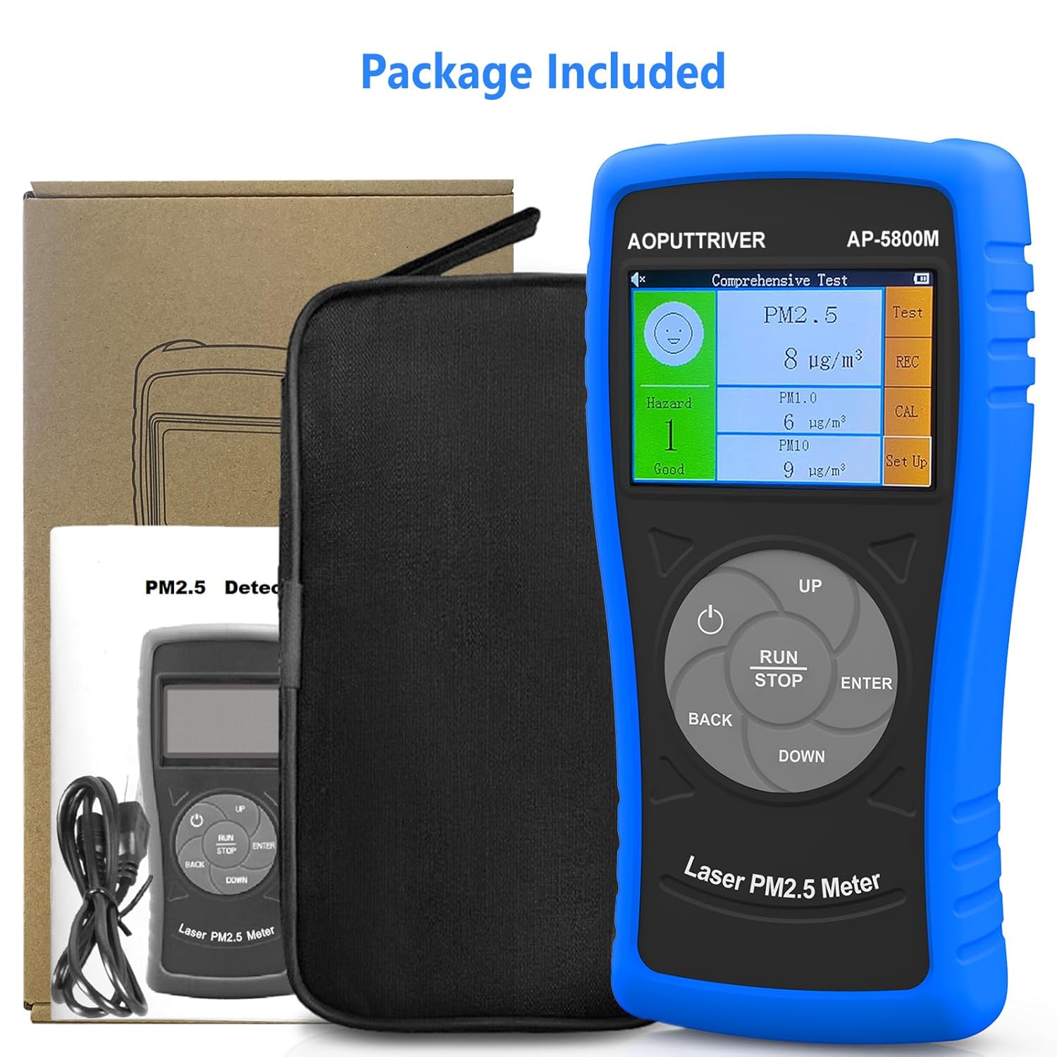 PM2,5-Sensor AP-5800M PM2,5-Luftqualitätsmonitor zum Testen von PM 2,5, PM1,0, PM10, geeignet für Innen-/Außenbereich/Schlafzimmer/Büro – Bild 7