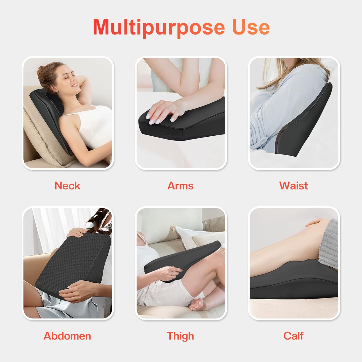 COMFIER Massagegerät, Nackenmassagegerät mit Wärme, Shiatsu-Rückenmassagegerät mit 4D-Knetköpfen, Massagekissen für Schulter, Rücken, Beine, Geschenke für Männer und Frauen – Bild 8