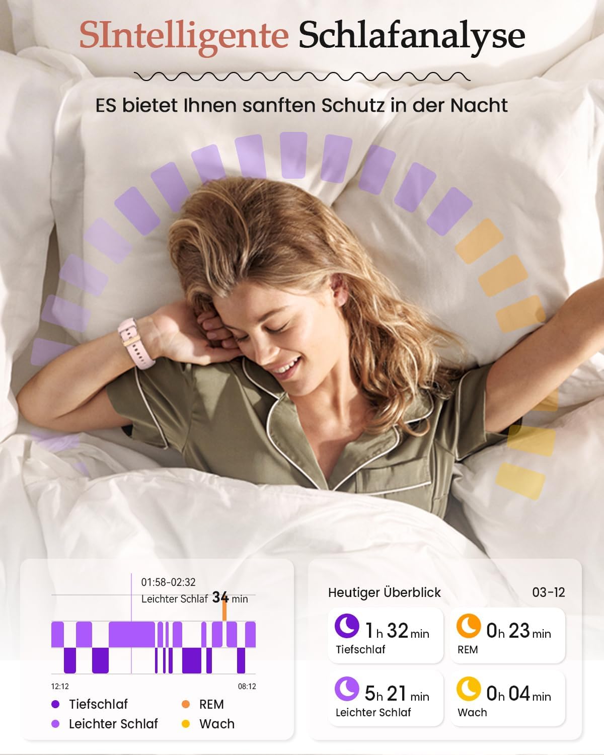 2026 Damen Smartwatch 1,85 Zoll AMOLED Fitness Tracker mit Telefonfunktion Menstruationszyklus Herzfrequenz Schlafmonitor SpO2 113+ Sportmodi Sportuhr 5ATM Schrittzähler Kalorien iOS Android Roségold – Bild 3