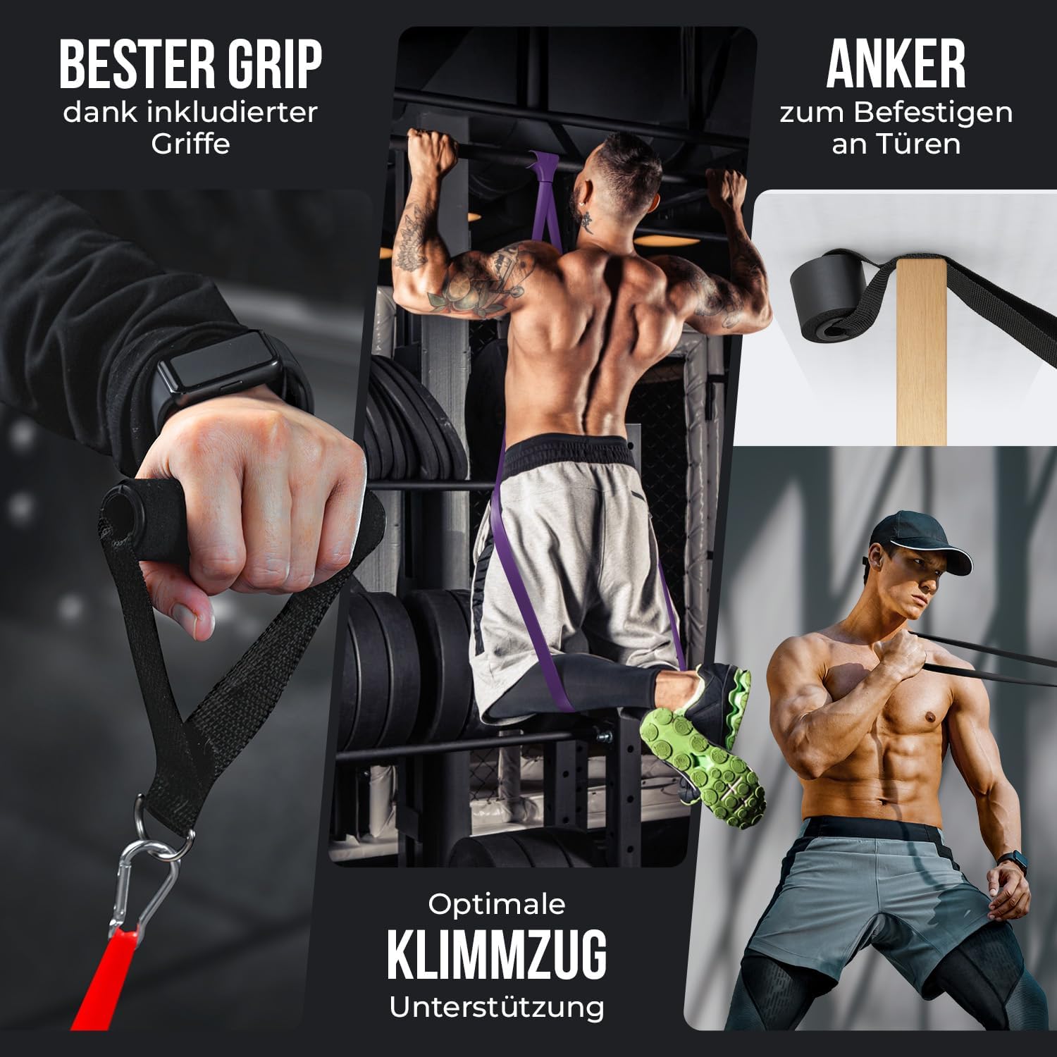 Widerstandsbänder Set Fitnessbänder - Premium Widerstandsbänder Krafttraining, Klimmzugbänder Widerstandsbänder Fitnessband Terra Bands Trainingsbänder Widerstandsband – Bild 6