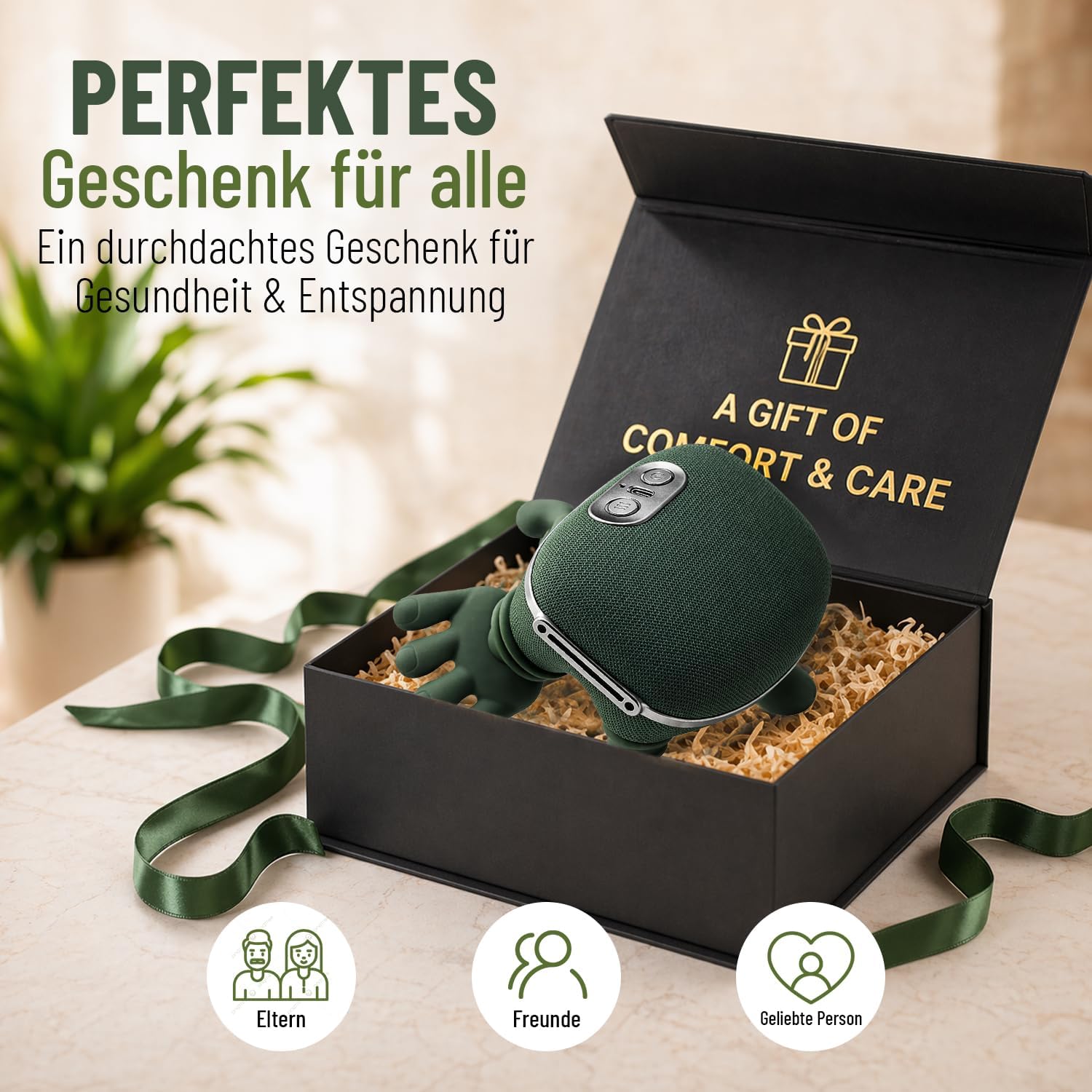 BeFit24 Nackenmassagegerät 4D mit Wärme, kabellos, Tiefengewebsmassagegerät für Nacken, Schulter, Rücken, wirksam gegen Schmerzen & Verspannungen, ideal für Büro, Zuhause & Geschenk – Bild 8