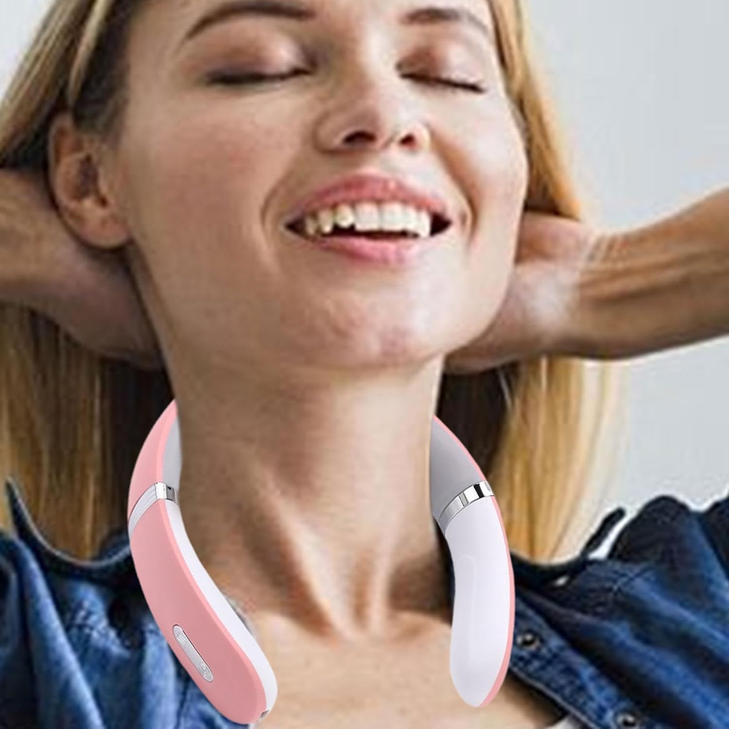 Deep Tissue Nackenmassagegerät Kissen, Elektrisches Entspannungsgerät mit Elektrodenpads für Schultern & Beine – Bild 8