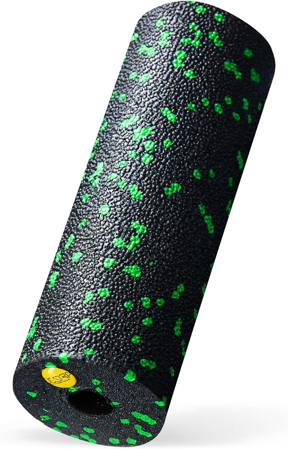 4FIZJO Faszienroller Schaumstoff, Durchmesser 5,5 cm, Länge 15 cm, Massagerolle, Rückenrolle, Fitnessrolle, leicht, hart, Schaumstoffrolle, Faszientraining, Massagetraining, Schwarz/Grün