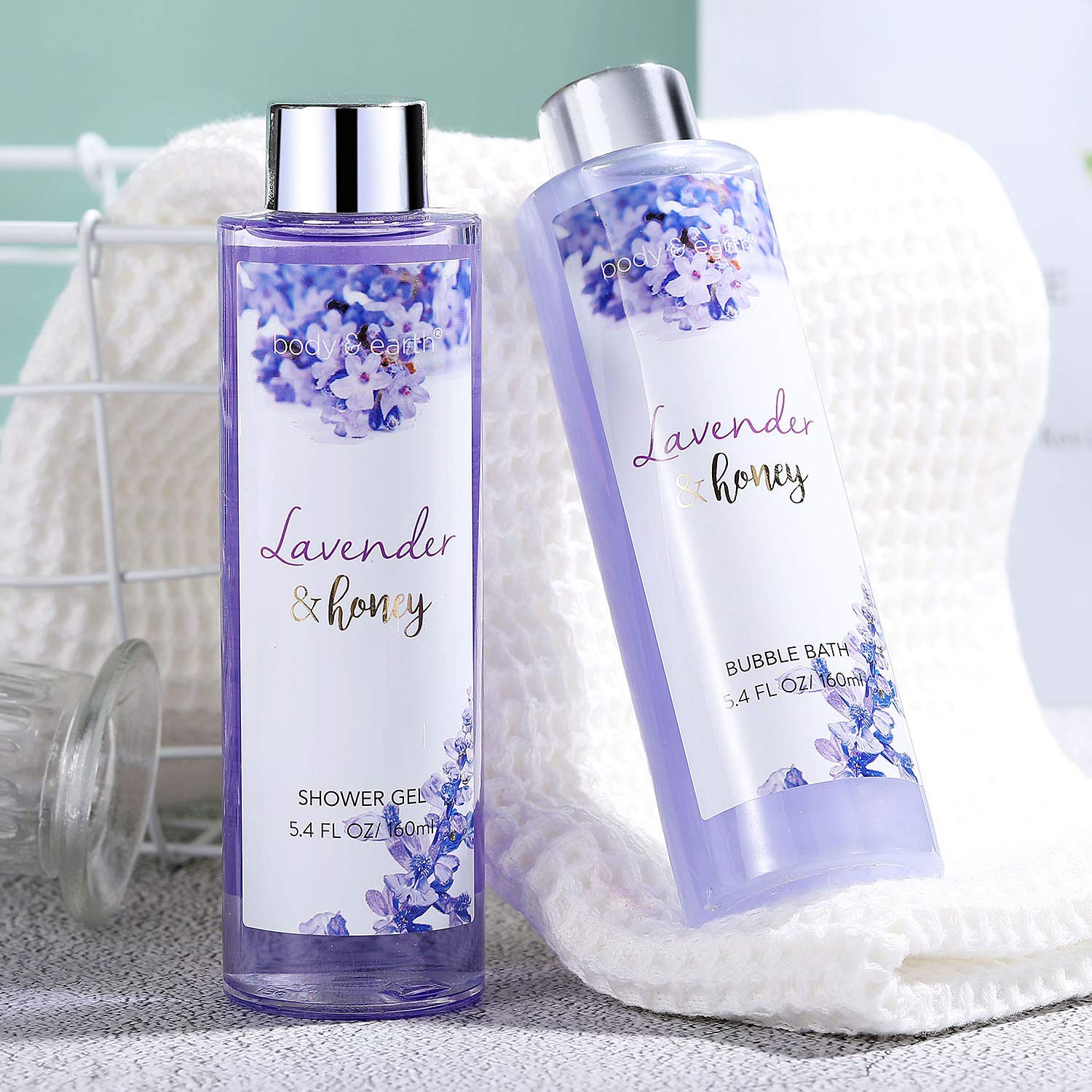 Bade-Geschenkset 8-teilig, Lavendel-Geschenkkorb, Wellness-Set für Frauen, Pflegeset mit Deko-Badewanne, Geburtstagsgeschenk, Geschenk für Frauen, Mama – Bild 4