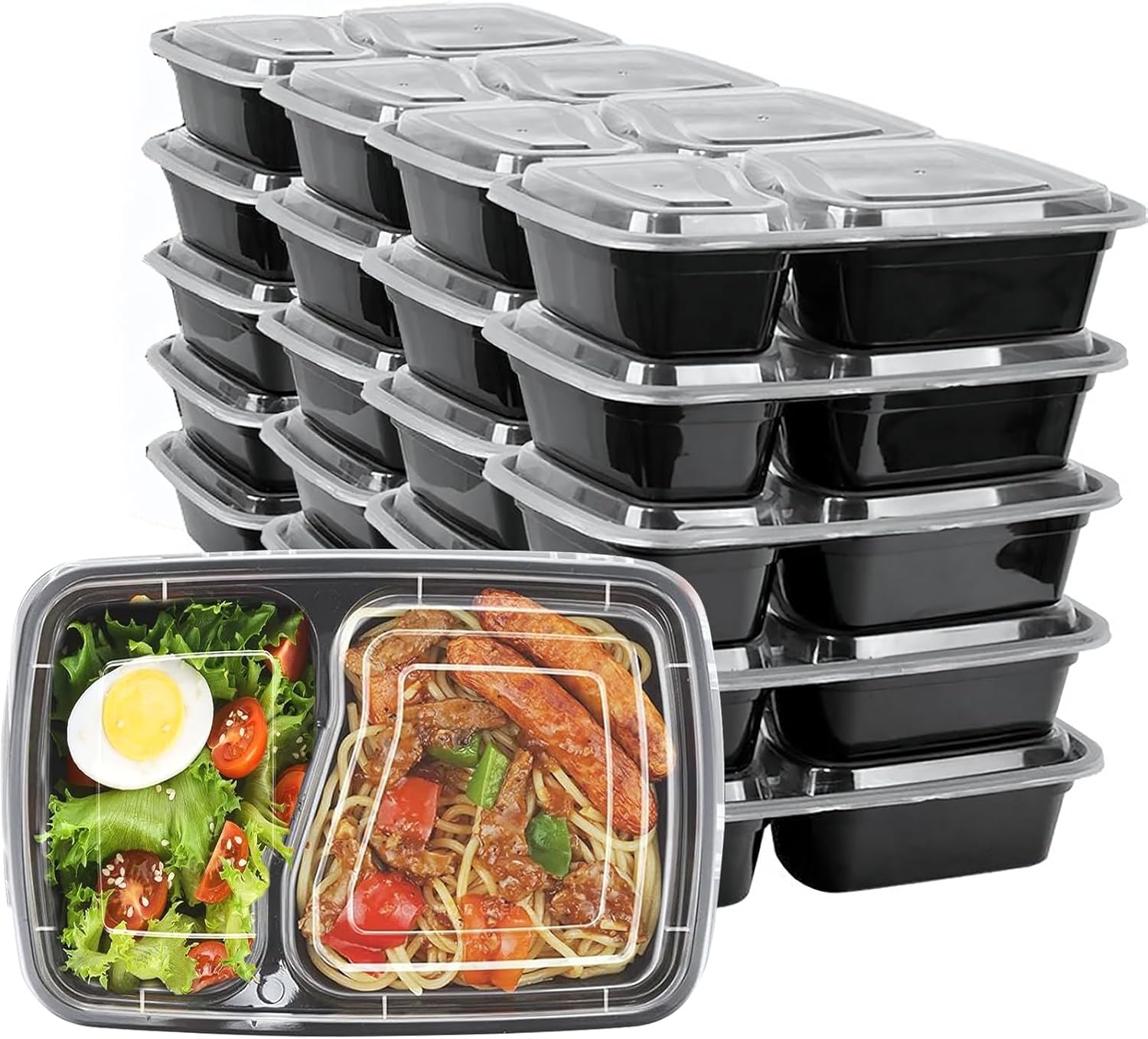Henshow Meal Prep Container, 1000 ml Premium wiederverwendbare BPA-freie Lunchbox mit Deckel, mikrowellen-, gefrier- und spülmaschinenfest