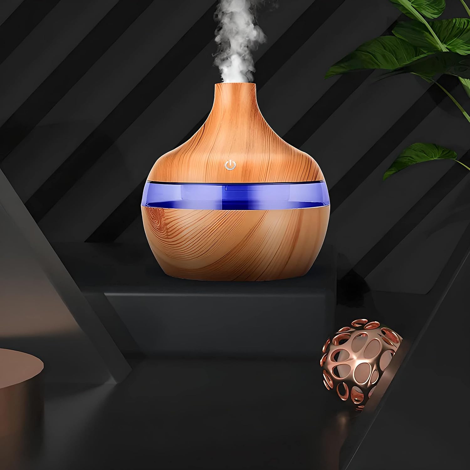 Retoo Aromadiffusor für Duftöle, Ultraschall-Luftbefeuchter, Öllampe, Aromatherapie-Öldiffusor mit LED-Beleuchtung, Diffusor für ätherische Öle, Raumbefeuchter für Schlafzimmer, Büro, Yoga, Spa – Bild 5