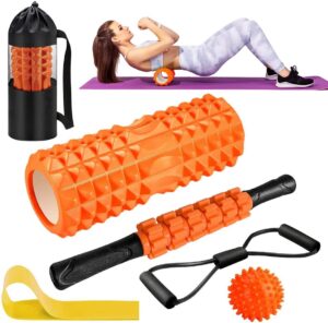 Faszienrolle, Qveetry 6-in-1 Schaum...