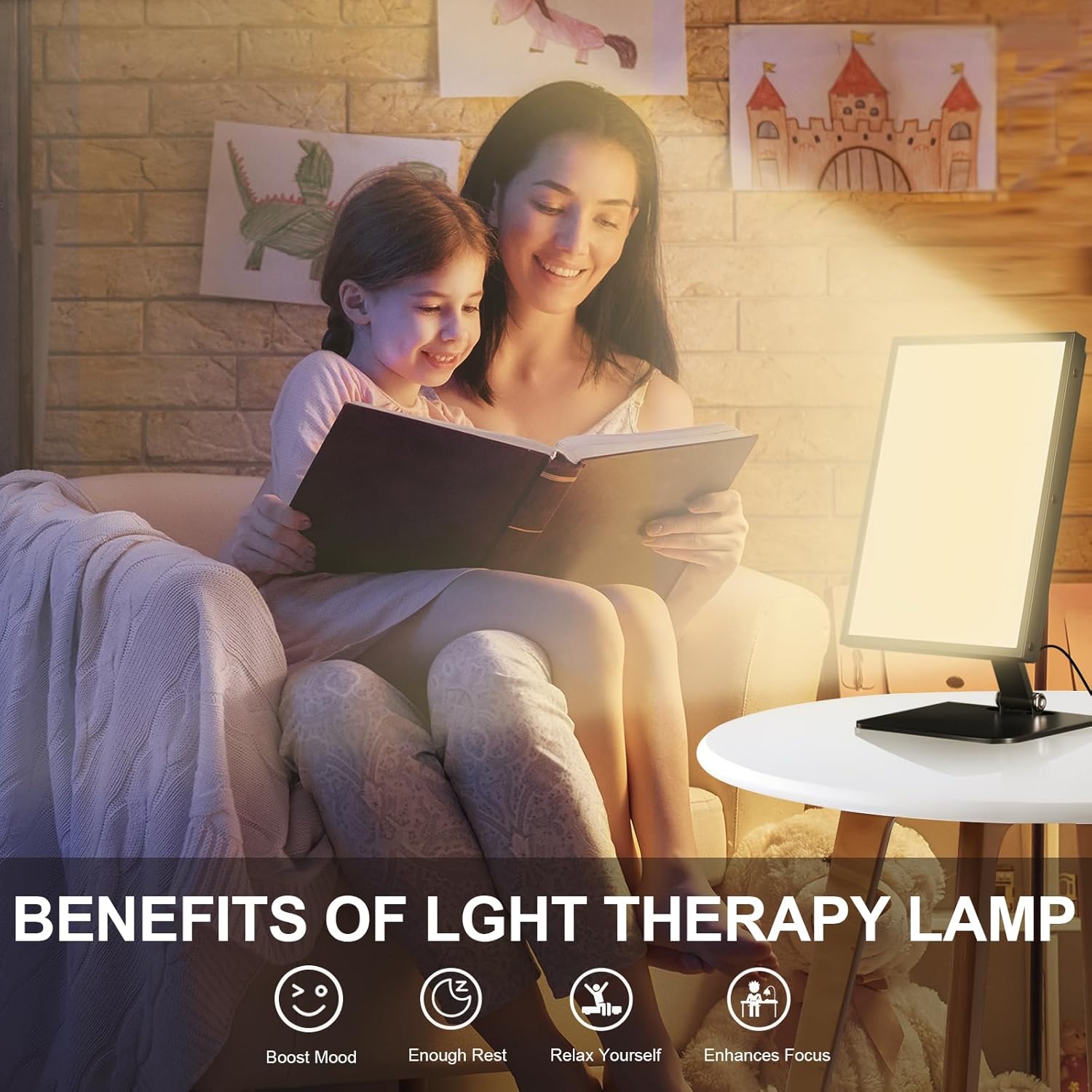 Tageslichtlampe Schreibtisch, Tageslichtlampe 10000 Lux mit 3 Farbtemperaturen, 6 Helligkeitsstufen, 10/20/30 Minuten Fernbedienung & Touch-Steuerung Tageslichtlampe (Schwarz) – Bild 4