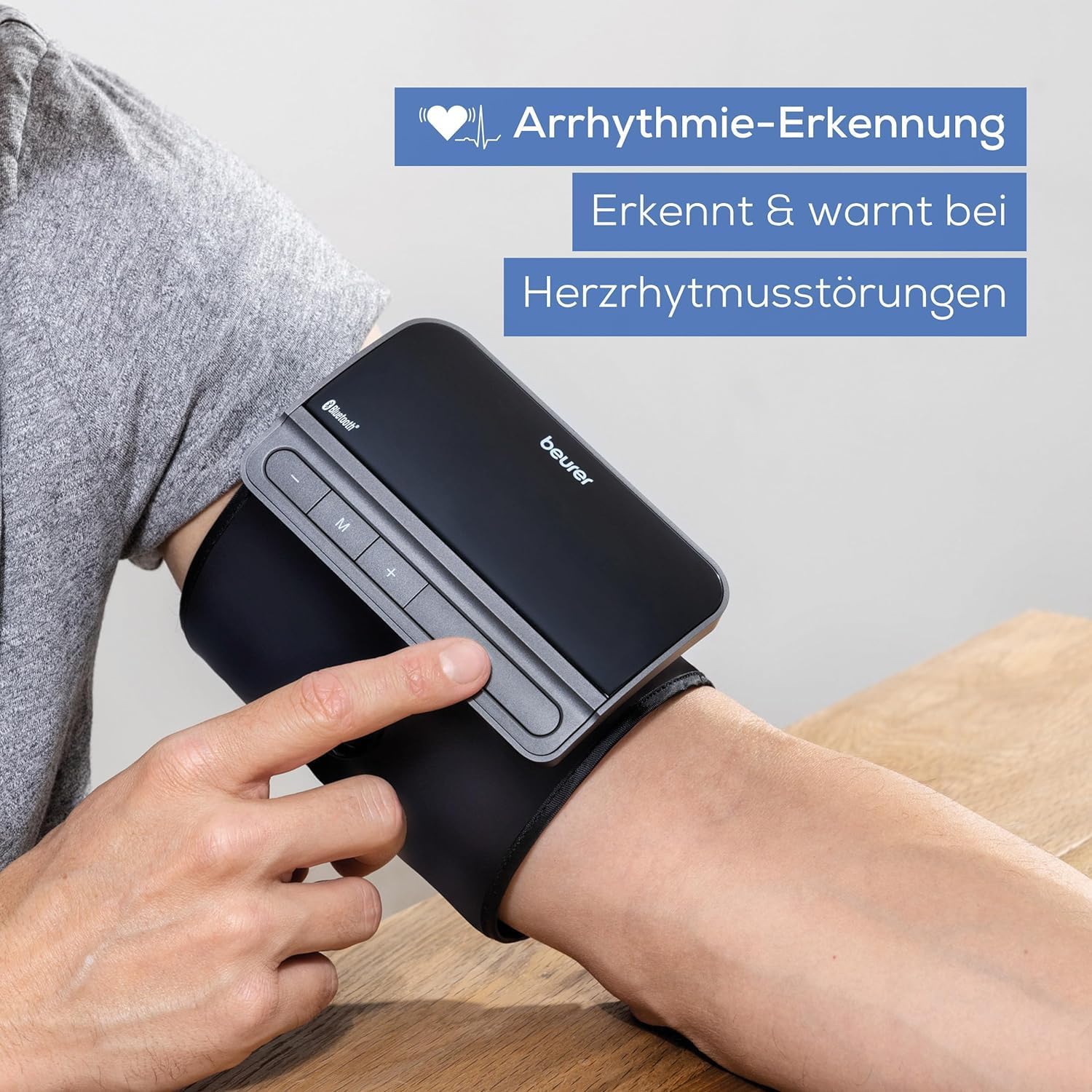 Beurer BM 81 easyLock Oberarm-Blutdruckmessgerät, einfache Bedienung ohne Kabel, klinisch validiert, Manschette mit Schraubverschluss, sanfte und schnelle Messung, Datenübertragung an Apple Health und Co – Bild 7