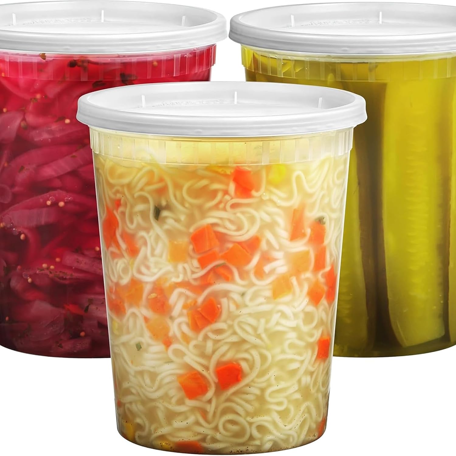 JoyServe 32 oz Deli-Lebensmittelbehälter mit Deckel – (36 Sets), luftdichte Frischhaltedosen zum Mitnehmen in Viertelgröße mit 36 Deckeln, BPA-frei, spülmaschinenfest – Bild 6