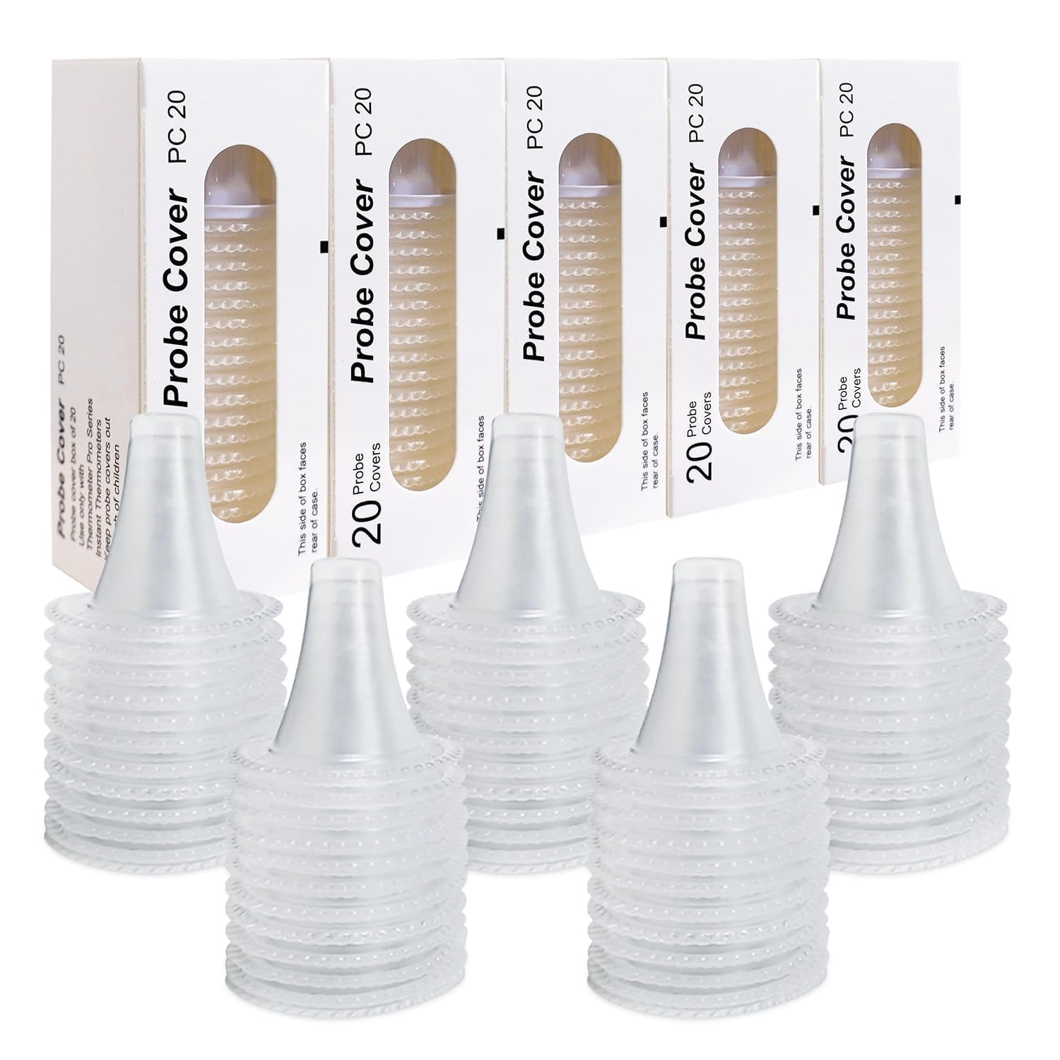 100 Stück Braun-Thermometerkappen, Ohrthermometer-Sondenabdeckungen. Ersatzkappen für alle Braun-Modelle und verschiedene Arten von Ohrthermometern