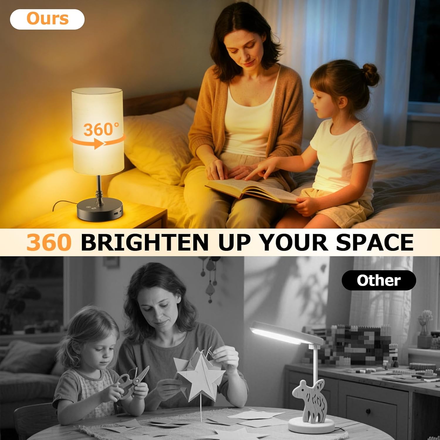 12000 Lux Tageslichtlampe mit Fernbedienung, CRI95 Vollspektrumlampe, dimmbar mit Timer & Speicher, UV-frei, 360° Rundumlicht, Lichttherapielampe für Zuhause & Büro, Energieklasse D, Schwarz – Bild 4