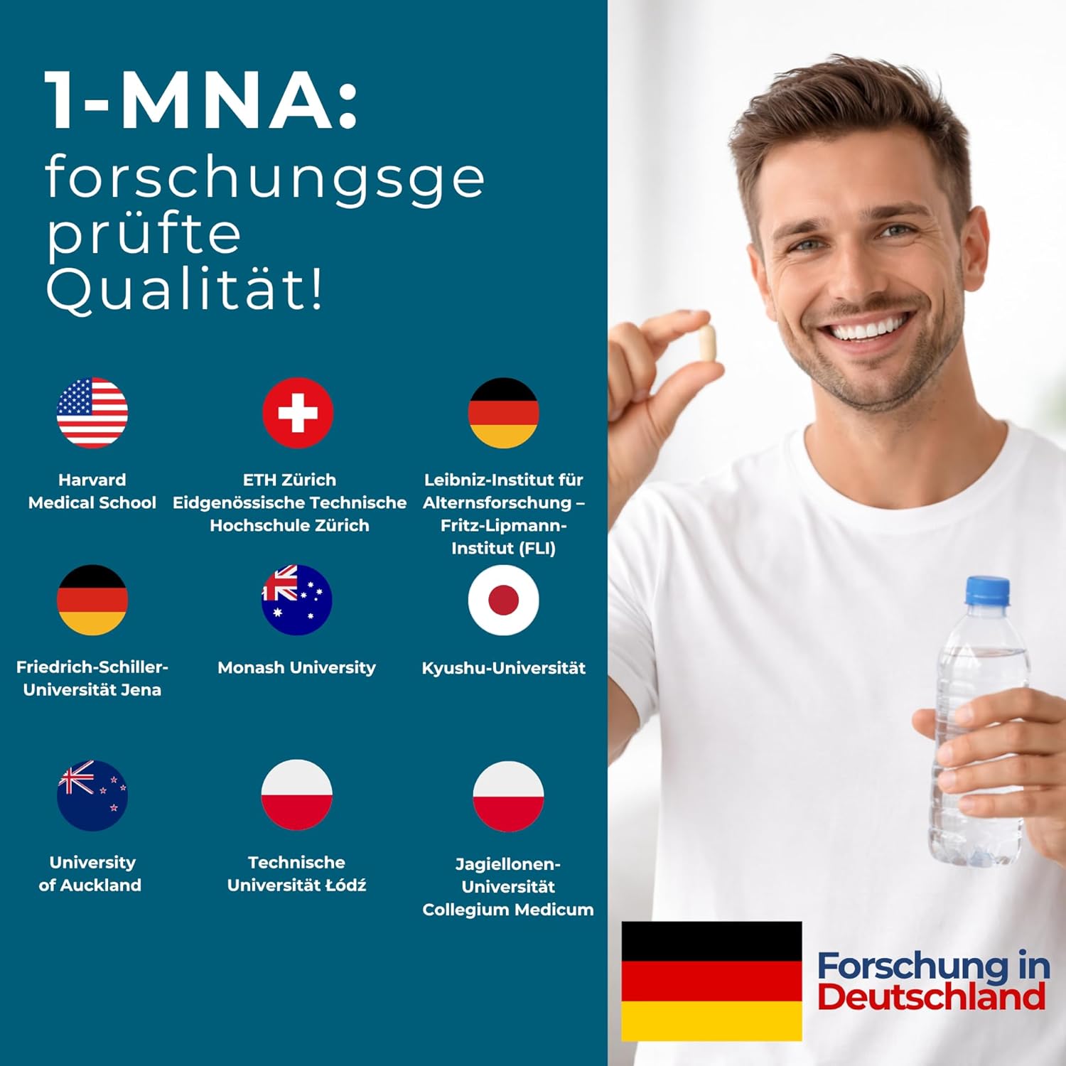 1-MNA, optimierendes NAD+, Anti-Aging, Biohacking-Ergänzung, Sirtuin-Aktivator, Unterstützung der Zellgesundheit, 30 Kapseln – Bild 8